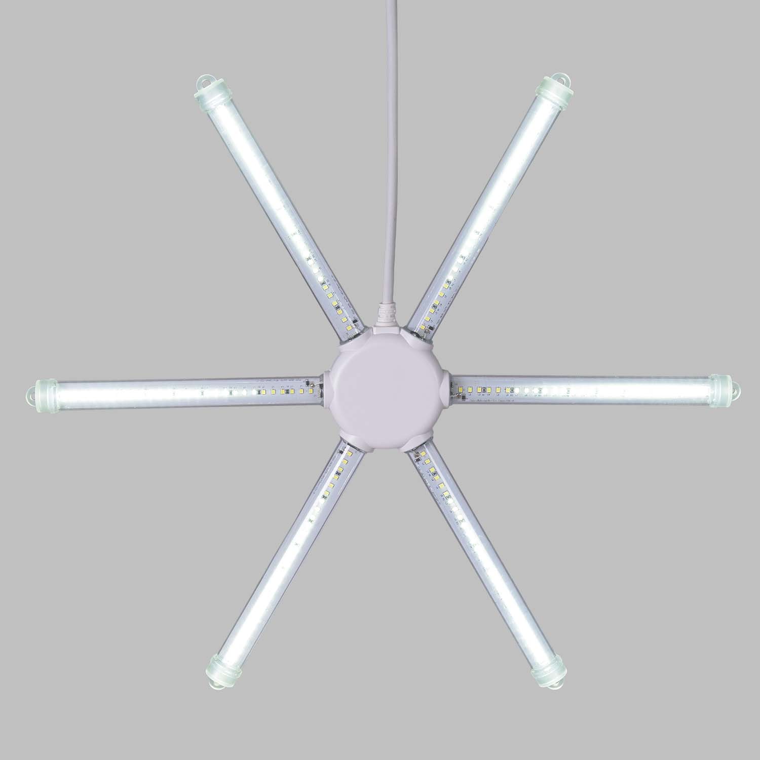 Météore 6 tubes, Ø 47 cm, 324 SMD Led blanc froid Météore 6 tubes, Ø 47 cm, 324 SMD Led blanc froid