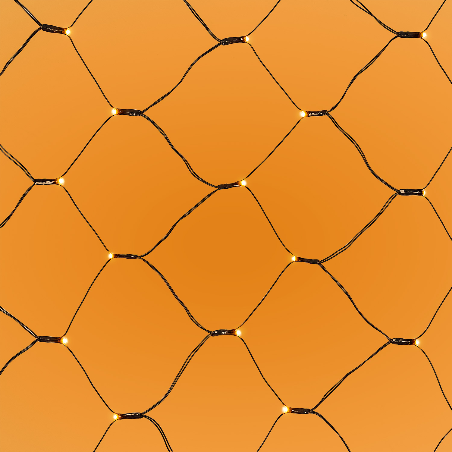 Rete Connect+ 2 x h. 1 m, 120 led bianco caldo, cavo verde, prolungabile 6