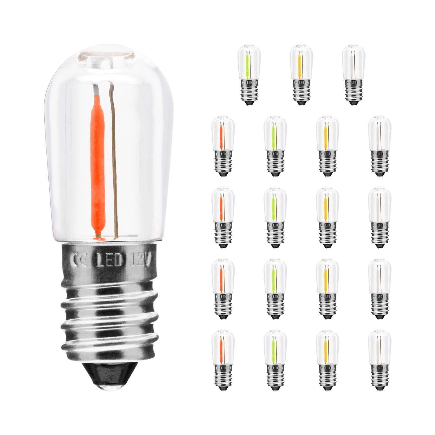 Set 20 E14 Plastic Blubs for Festoon Lights 2 Set 20 E14 Plastic Blubs for Festoon Lights 2