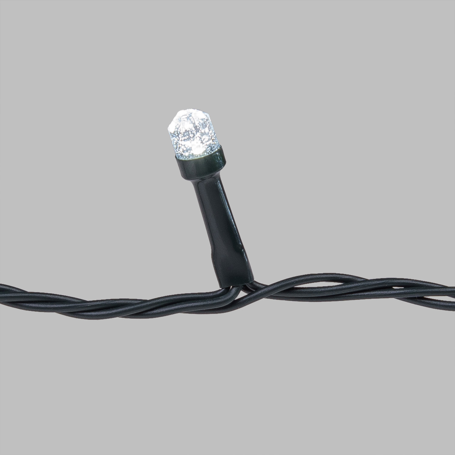 Catena 50 m, 500 led Diamante Bubble bianco freddo, cavo verde 6