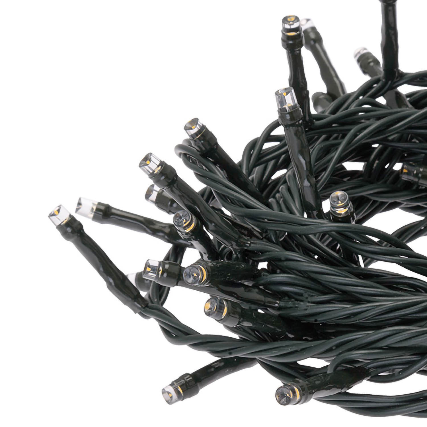 Guirlande Connect+ 8 m, 80 led blanc chaud, câble vert, prolongeable 3