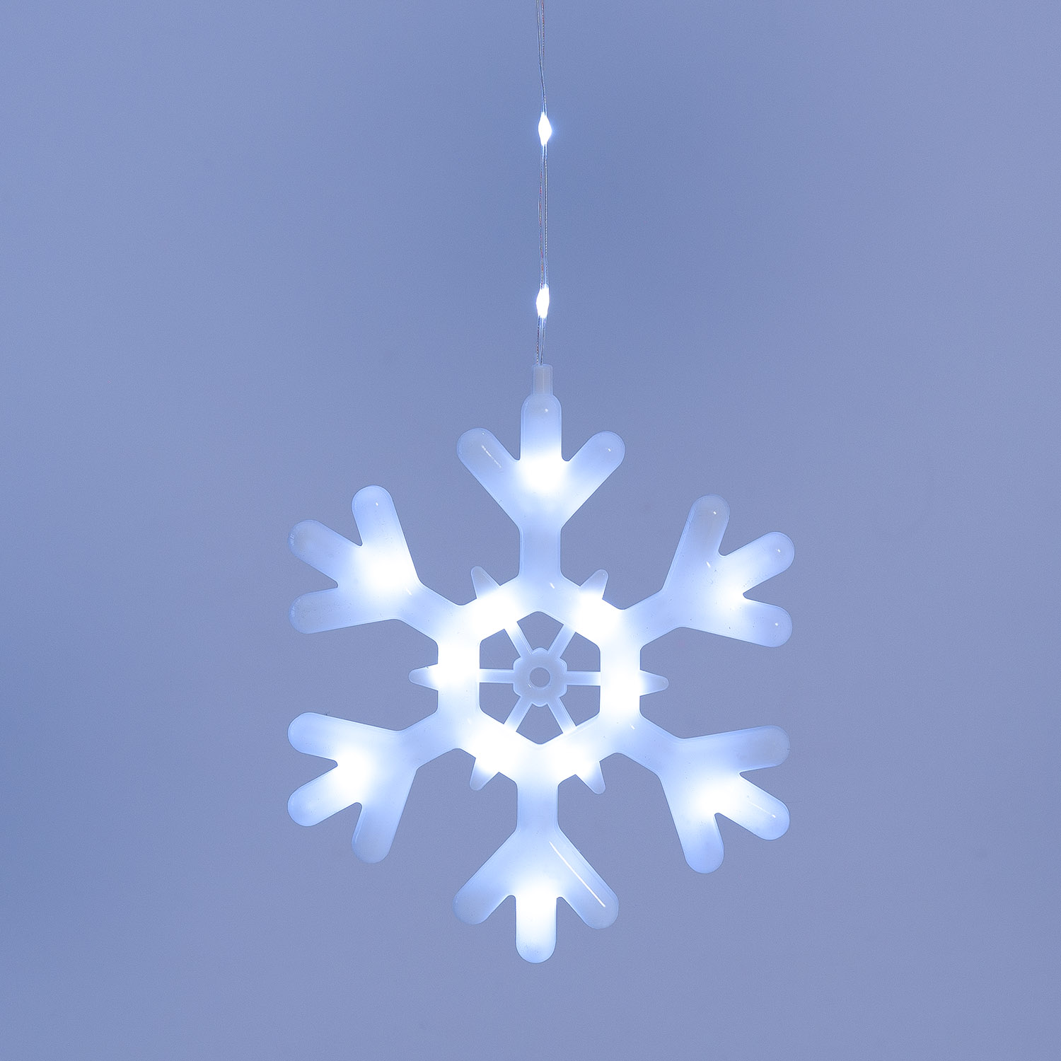 3.25 x h 1.15 m, 420 cold white Light Drops LEDs Icicle Lights with 14 Snowflakes, transparent cable 2