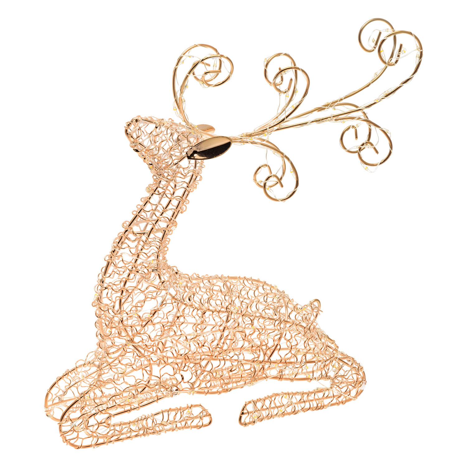 Rentier aus Metalldraht h 30 cm, MicroLEDs warmweiß 8 Rentier aus Metalldraht h 30 cm, MicroLEDs warmweiß 8