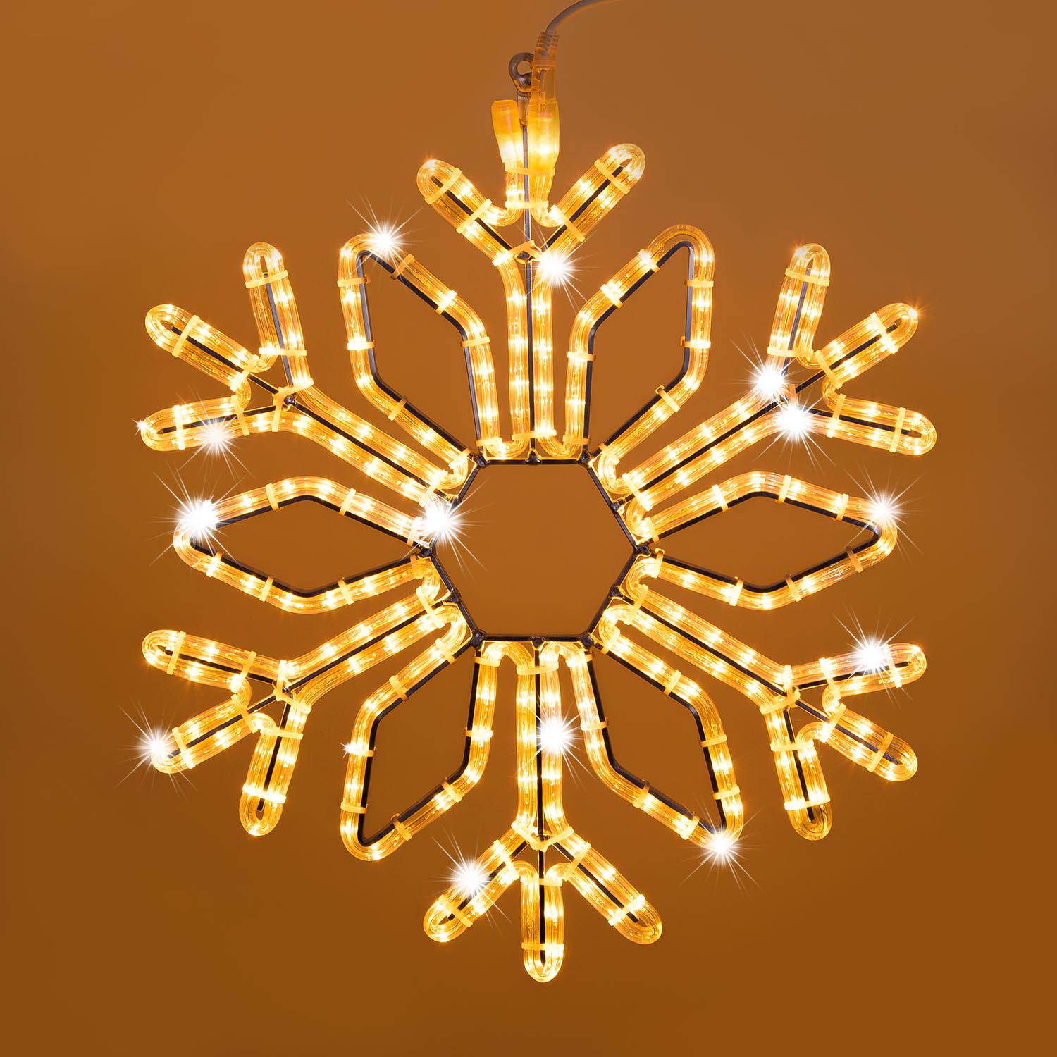 Cristallo di Neve in tubo luminoso, 52 x h 60 cm, 244 led bianco caldo e bianco freddo Cristallo di Neve in tubo luminoso, 52 x h 60 cm, 244 led bianco caldo e bianco freddo