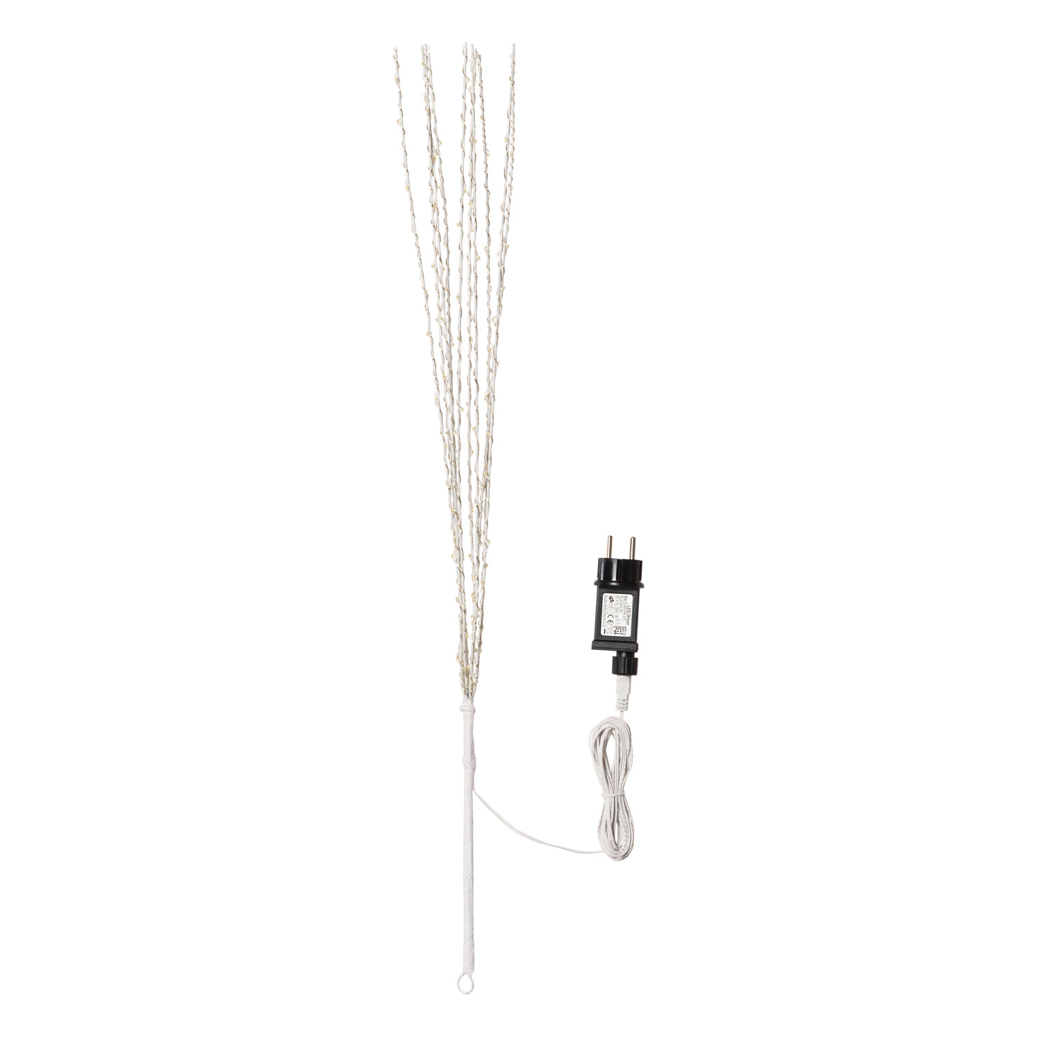 Weißer Lichterzweig mit warmweißen Micro LEDs (75 cm) 2 Weißer Lichterzweig mit warmweißen Micro LEDs (75 cm) 2