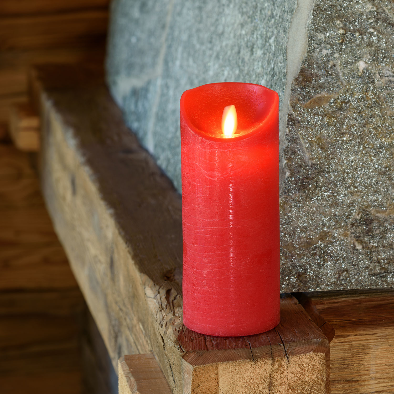 Rote LED-Wachskerze (18 cm) 2 Rote LED-Wachskerze (18 cm) 2