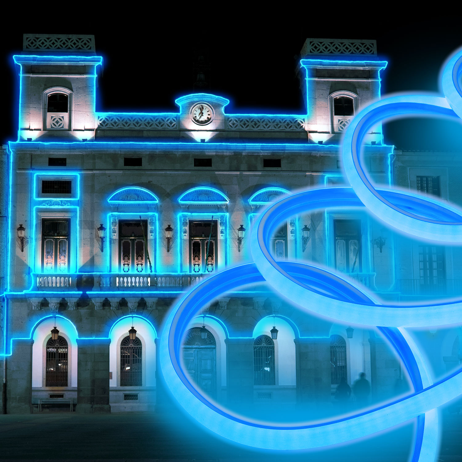 50m 6000 Blue LEDs Neon Flex Rope Lights, front light, 16mm, 230V 2 50m 6000 Blue LEDs Neon Flex Rope Lights, front light, 16mm, 230V 2