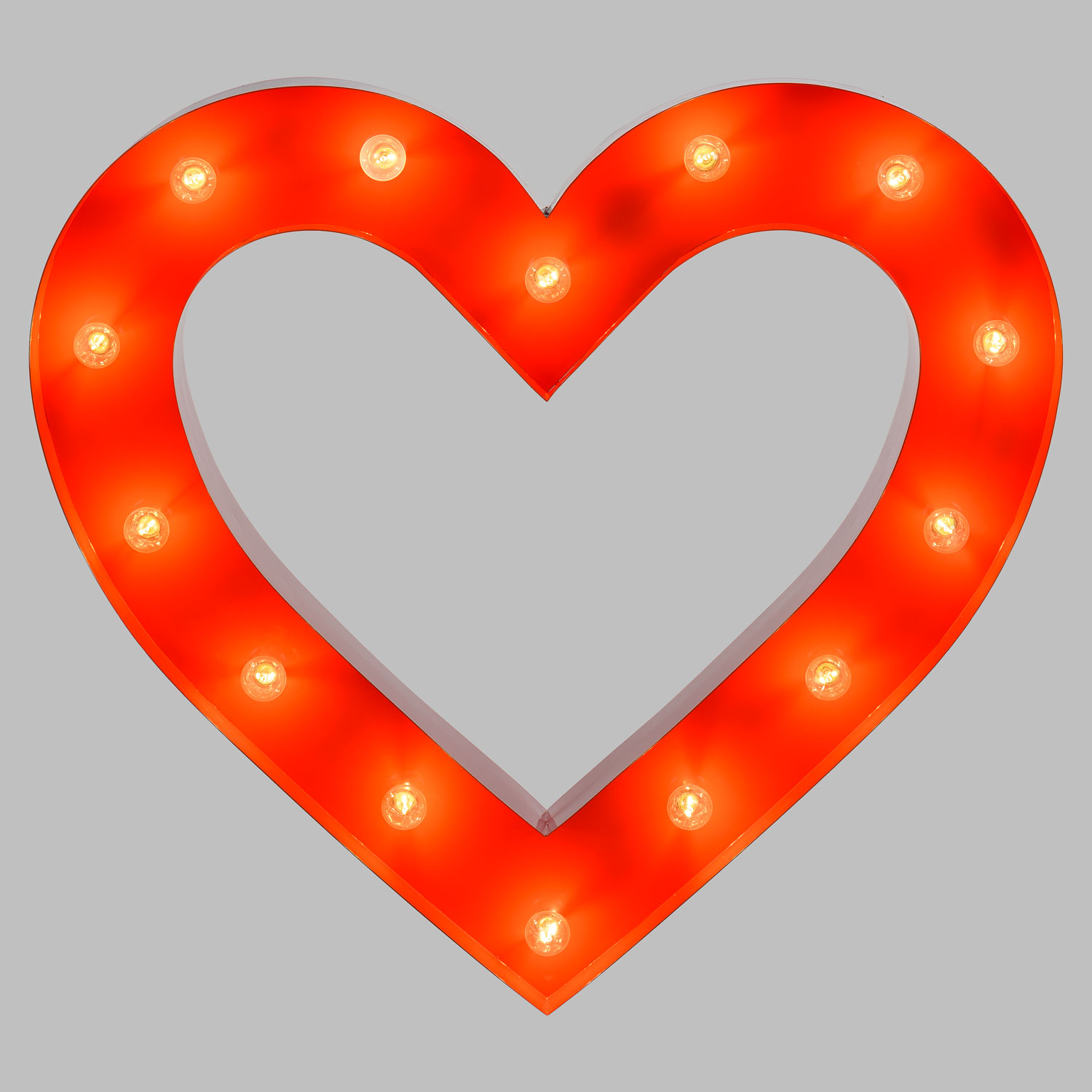 90 cm Red Metal Heart with 14 E14 Lamp Holders 8 90 cm Red Metal Heart with 14 E14 Lamp Holders 8