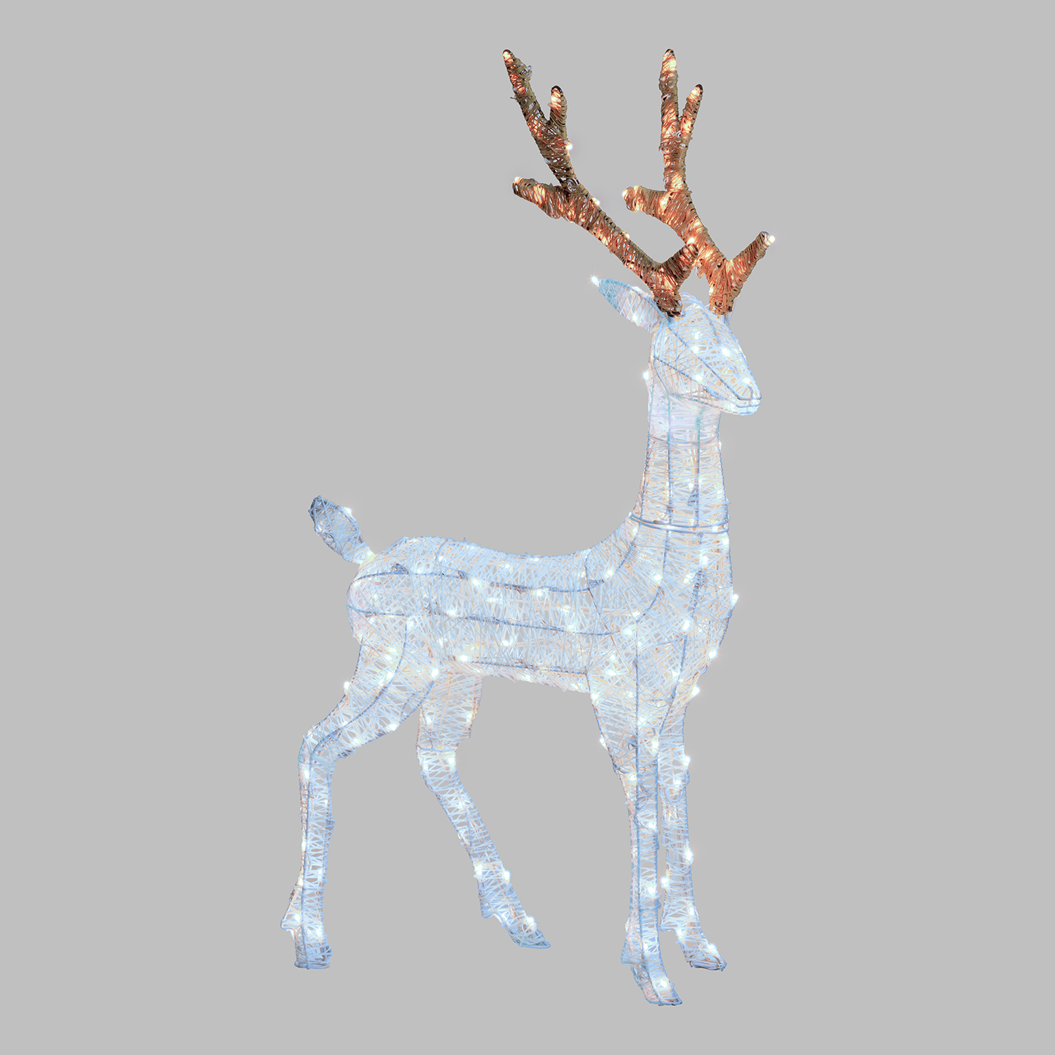 Renna 3D Light Cream & Brown, h 105 cm, 200 Dual LED bianco extra caldo e bianco freddo 5