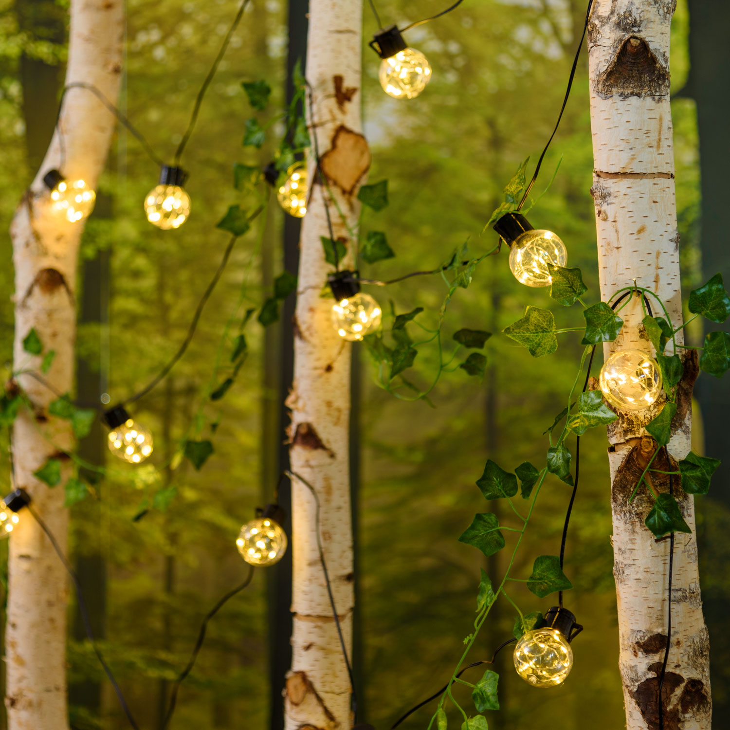 Guirnalda solar de 6 m, 15 bombillas transparentes globo Ø 50 mm, microled blanco cálido 11 Guirnalda solar de 6 m, 15 bombillas transparentes globo Ø 50 mm, microled blanco cálido 11