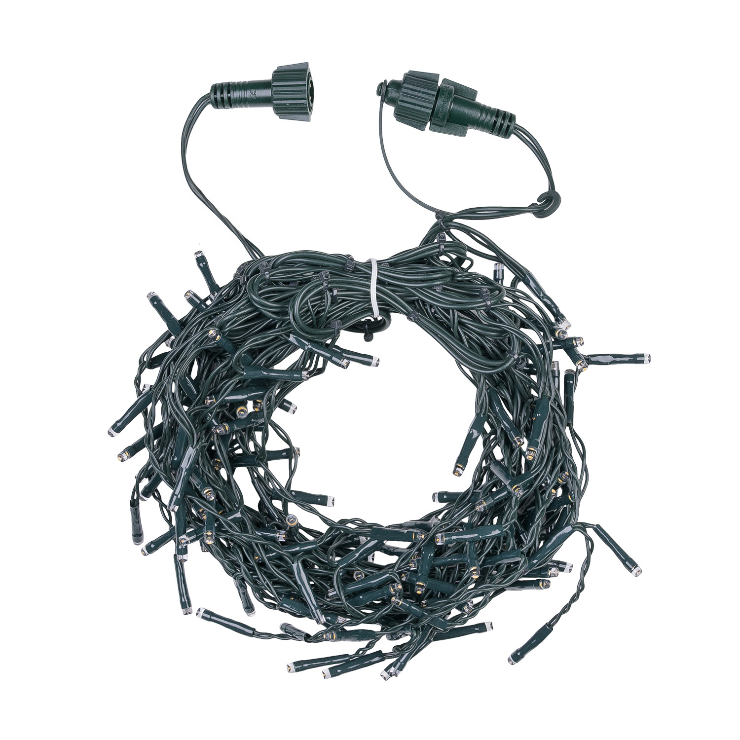 5 x h 0.36m Warm White Connect+ Icicle Lights, 400 LEDs, green cable, connectable 2