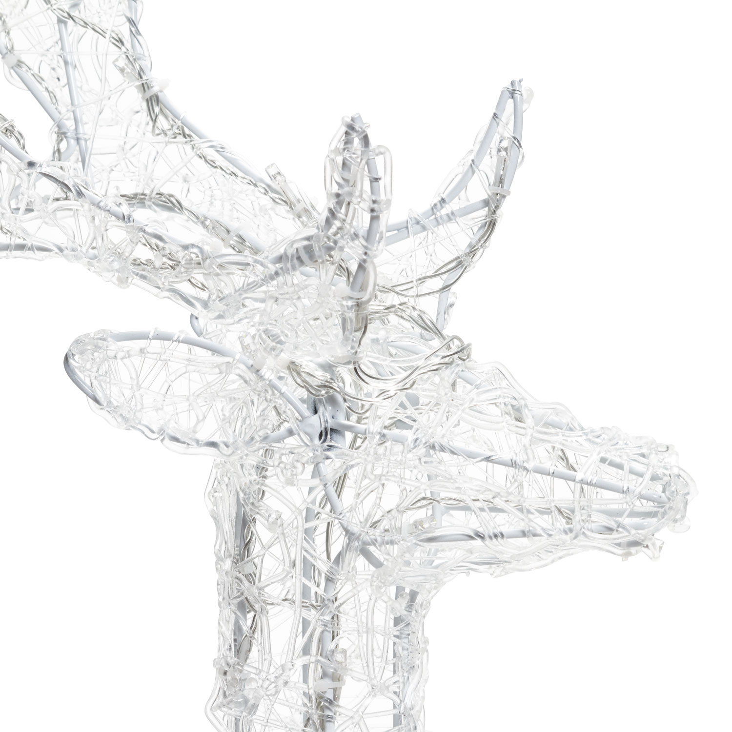 Renne lumineux acrylique, 80 led blanc froid 5 Renne lumineux acrylique, 80 led blanc froid 5