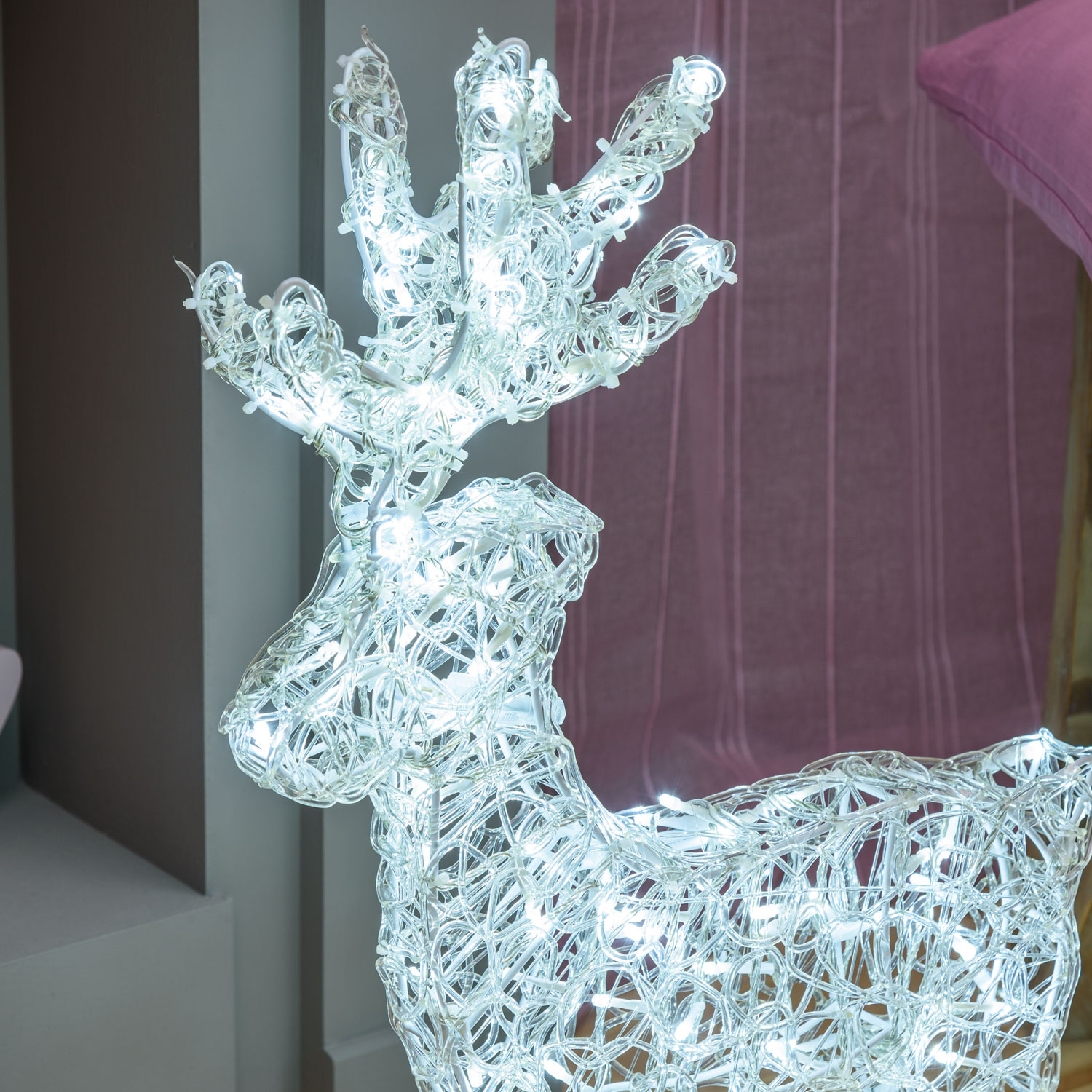 3D Thin Rentier, h 60 cm, 120 LEDs kaltweiß 6 3D Thin Rentier, h 60 cm, 120 LEDs kaltweiß 6