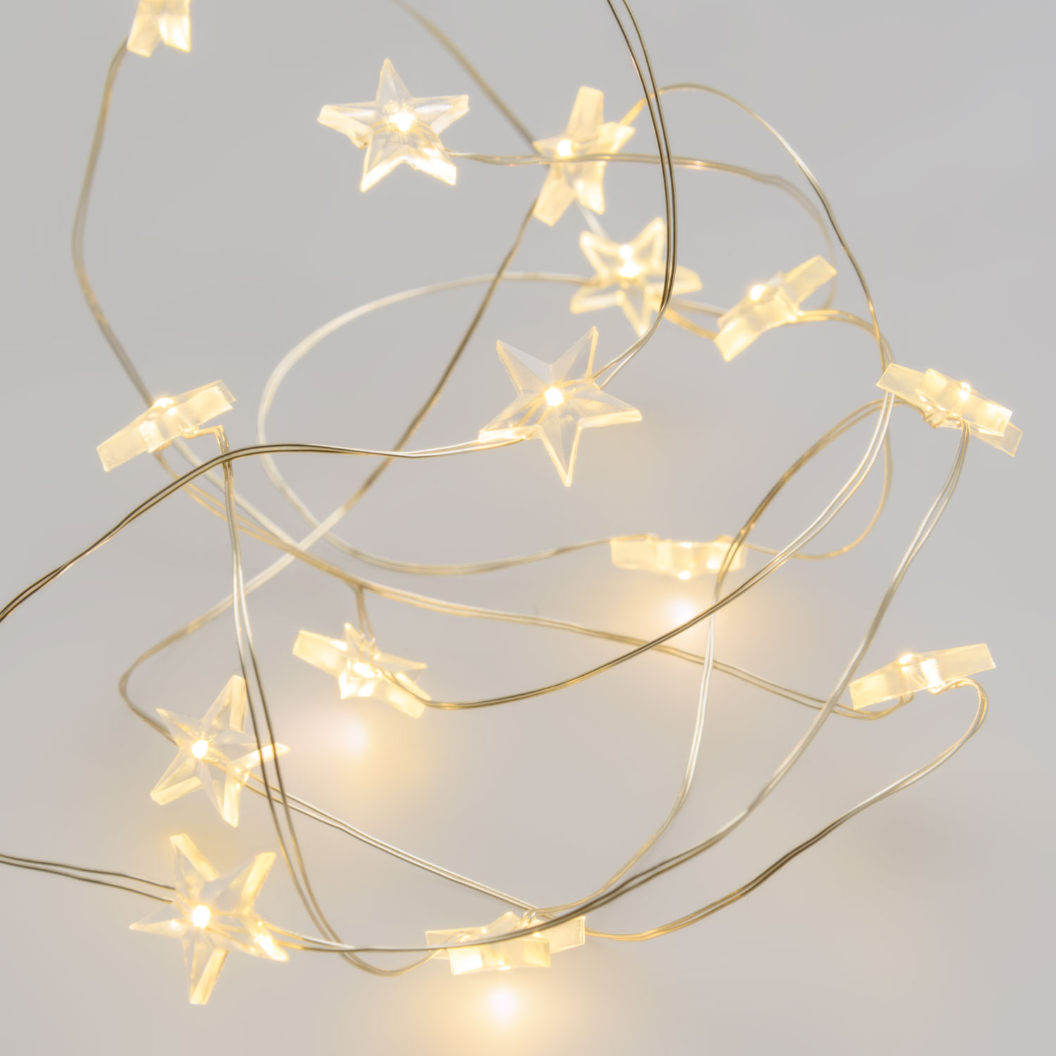 Guirlande lumineuse de 20 étoiles, microled blanc chaud 1 Guirlande lumineuse de 20 étoiles, microled blanc chaud 1