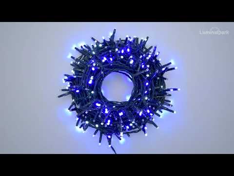 Lichterkette 18 m, 300 Mini LEDs blau und kaltweiß 2 Lichterkette 18 m, 300 Mini LEDs blau und kaltweiß 2