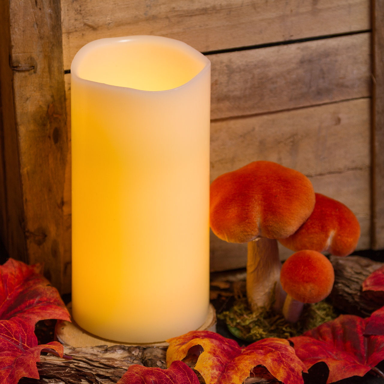 Bougie ivoire h 20 cm, led blanc chaud 11 Bougie ivoire h 20 cm, led blanc chaud 11