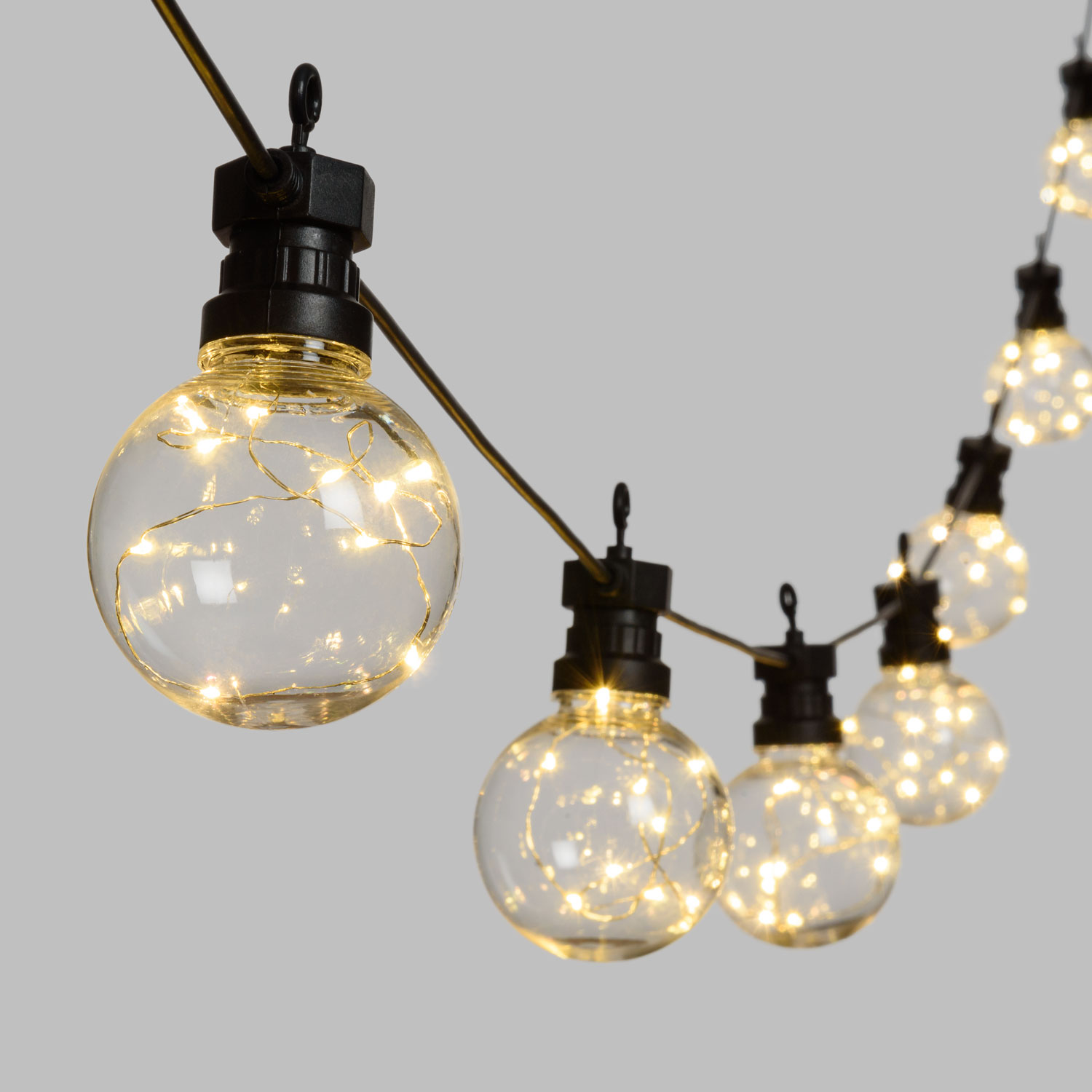 Guirlande Party 5 m, 10 ampoules avec microled blanc chaud 4 Guirlande Party 5 m, 10 ampoules avec microled blanc chaud 4