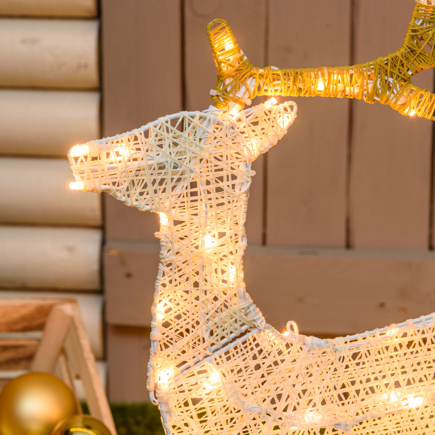 Renne 2D Light Crème et marron h. 67 cm, led blanc chaud traditionnel 8 Renne 2D Light Crème et marron h. 67 cm, led blanc chaud traditionnel 8