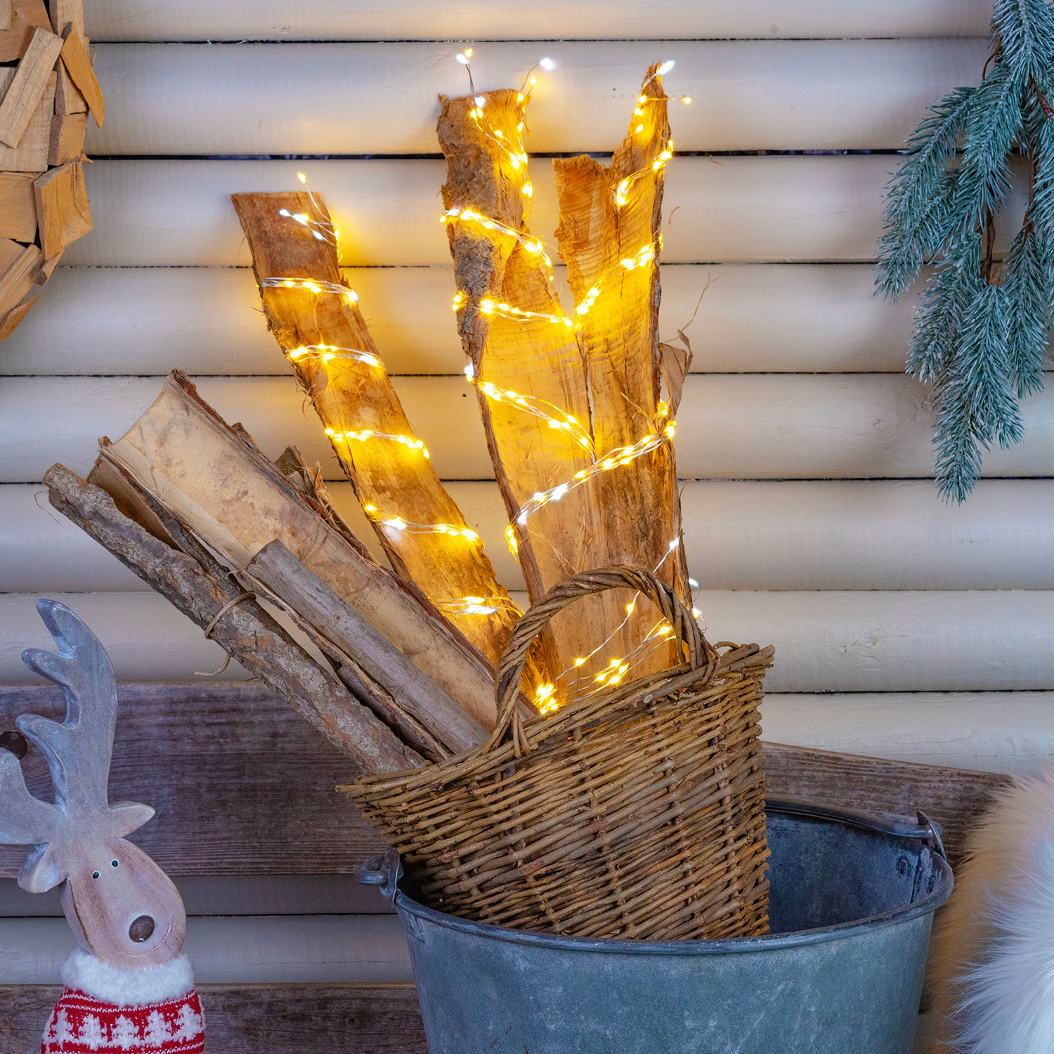 Lichterbündel 1 m, 300 Micro LEDs kalt- und warmweiß, Silberdraht 5 Lichterbündel 1 m, 300 Micro LEDs kalt- und warmweiß, Silberdraht 5