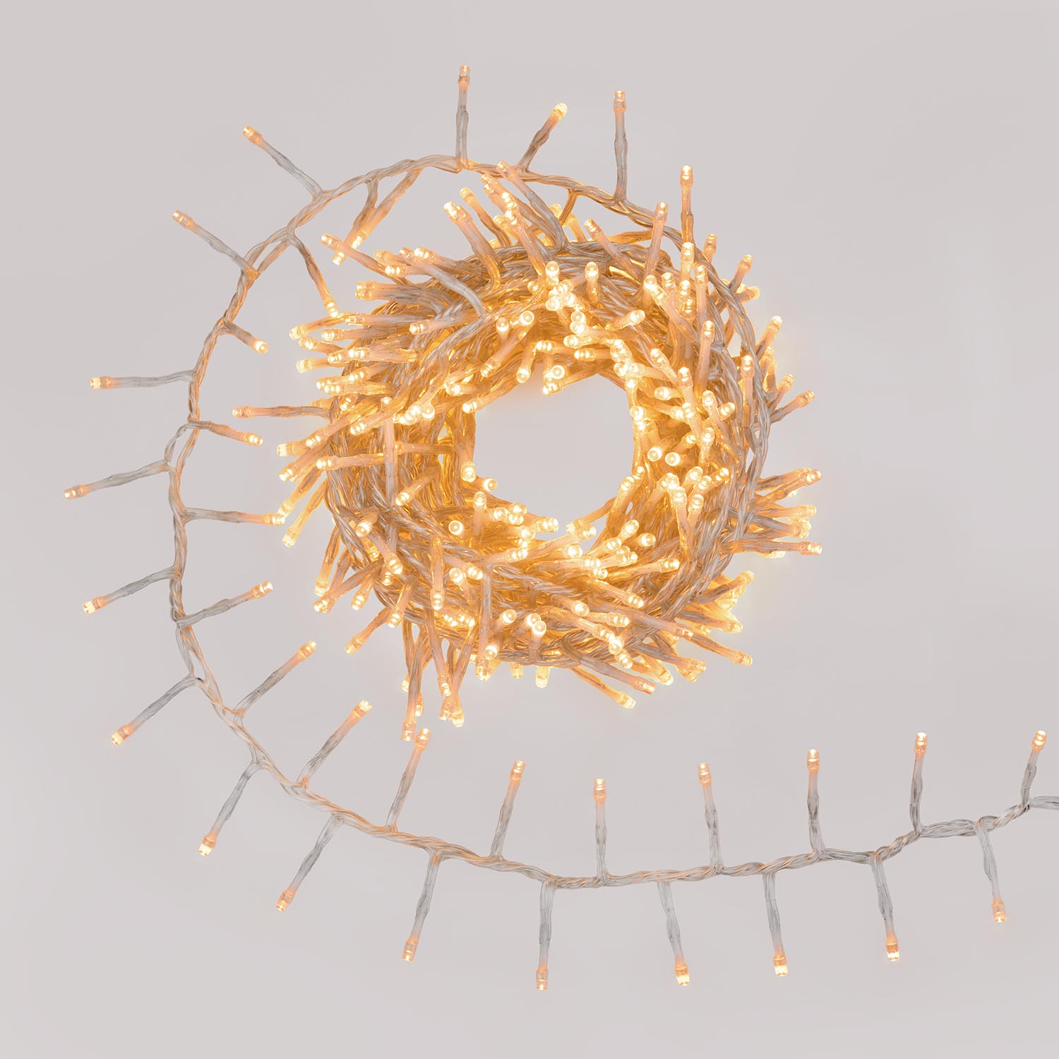 MiniCluster Lichterkette Connect+ 8 m, 400 LEDs Warmweiß, transparentes Kabel, verlängerbar MiniCluster Lichterkette Connect+ 8 m, 400 LEDs Warmweiß, transparentes Kabel, verlängerbar