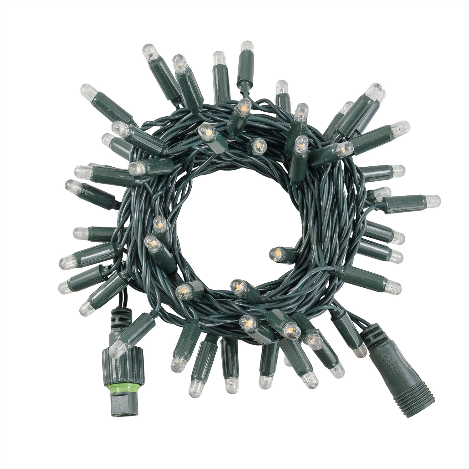 Guirlande Connect ProLine 36V, 5 m, 50 maxiled blanc chaud, câble vert, prolongeable 6