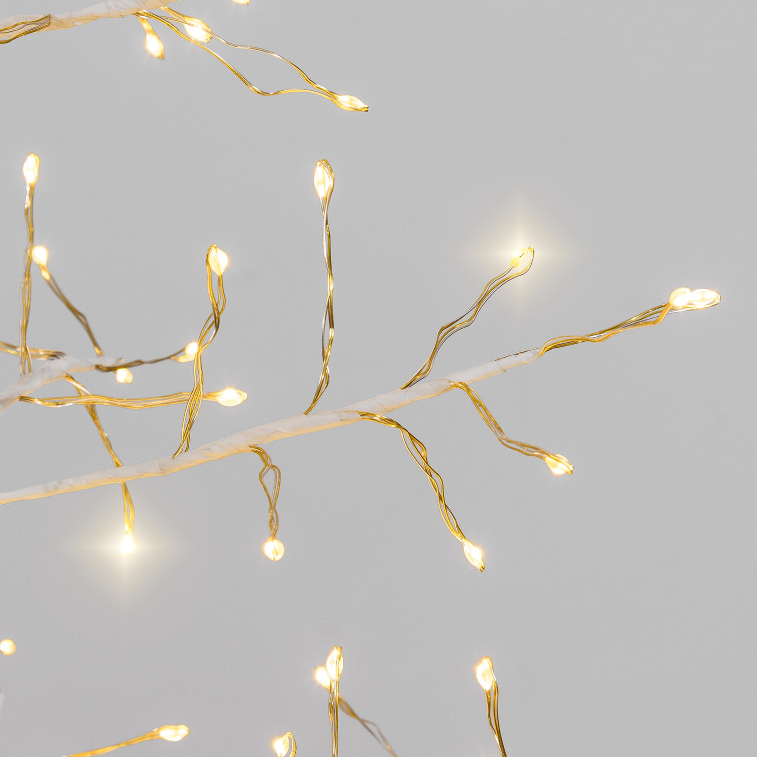 Albero Conico Tiglio bianco h 1,5 m, 1120 microled bianco caldo, uso interno 6