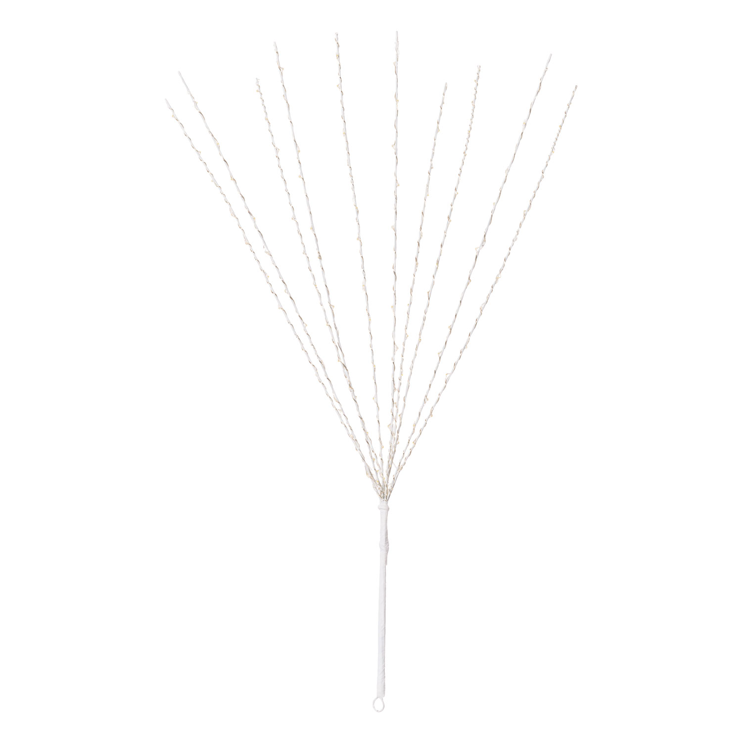 Weißer Lichterzweig mit warmweißen Micro LEDs (75 cm) 3 Weißer Lichterzweig mit warmweißen Micro LEDs (75 cm) 3