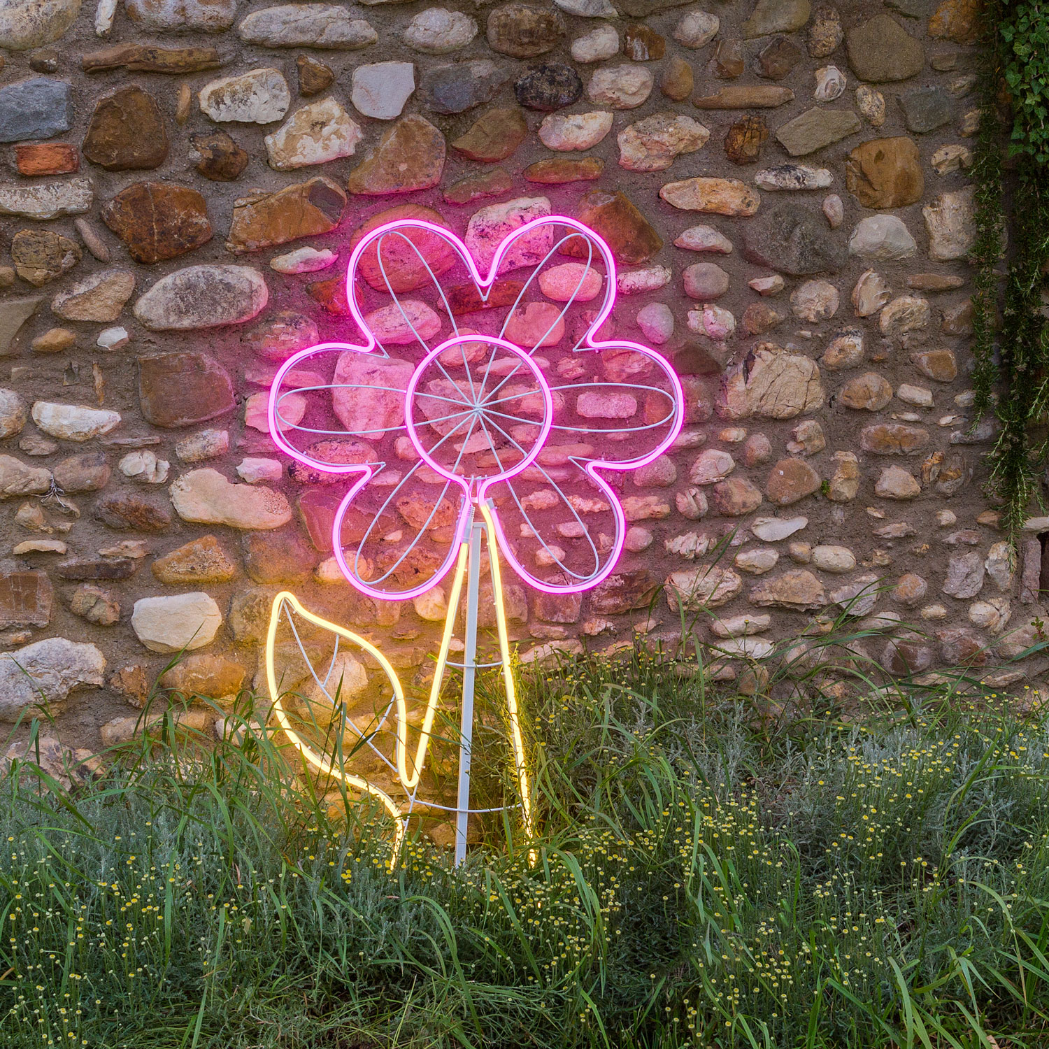 Flor luminosa led, 576 led blanco cálido y rosa, efecto neón 4 Flor luminosa led, 576 led blanco cálido y rosa, efecto neón 4