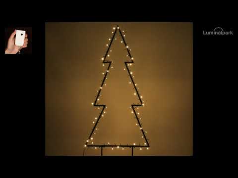 Albero multiuso da giardino, h. 140 cm, led bianco caldo 2 Albero multiuso da giardino, h. 140 cm, led bianco caldo 2
