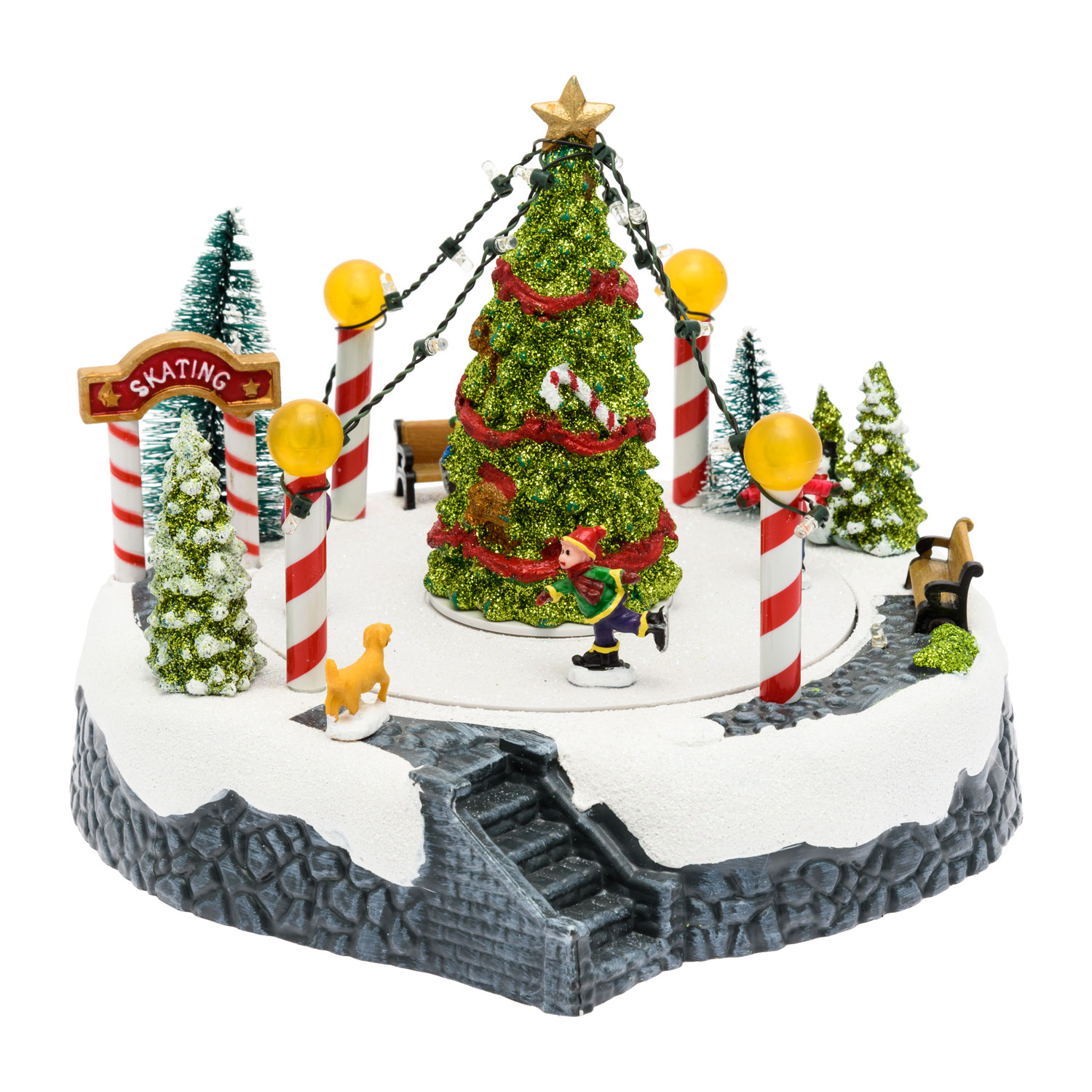 Weihnachtsdorf, Berglandschaft mit Schlittschuhläufern, Weihnachtslieder 3 Weihnachtsdorf, Berglandschaft mit Schlittschuhläufern, Weihnachtslieder 3