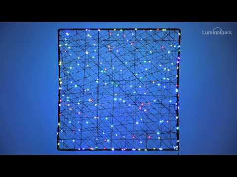 Quadratisches Paneel aus braunem Metall, 50 cm, 240 Micro LEDs RGB 2 Quadratisches Paneel aus braunem Metall, 50 cm, 240 Micro LEDs RGB 2