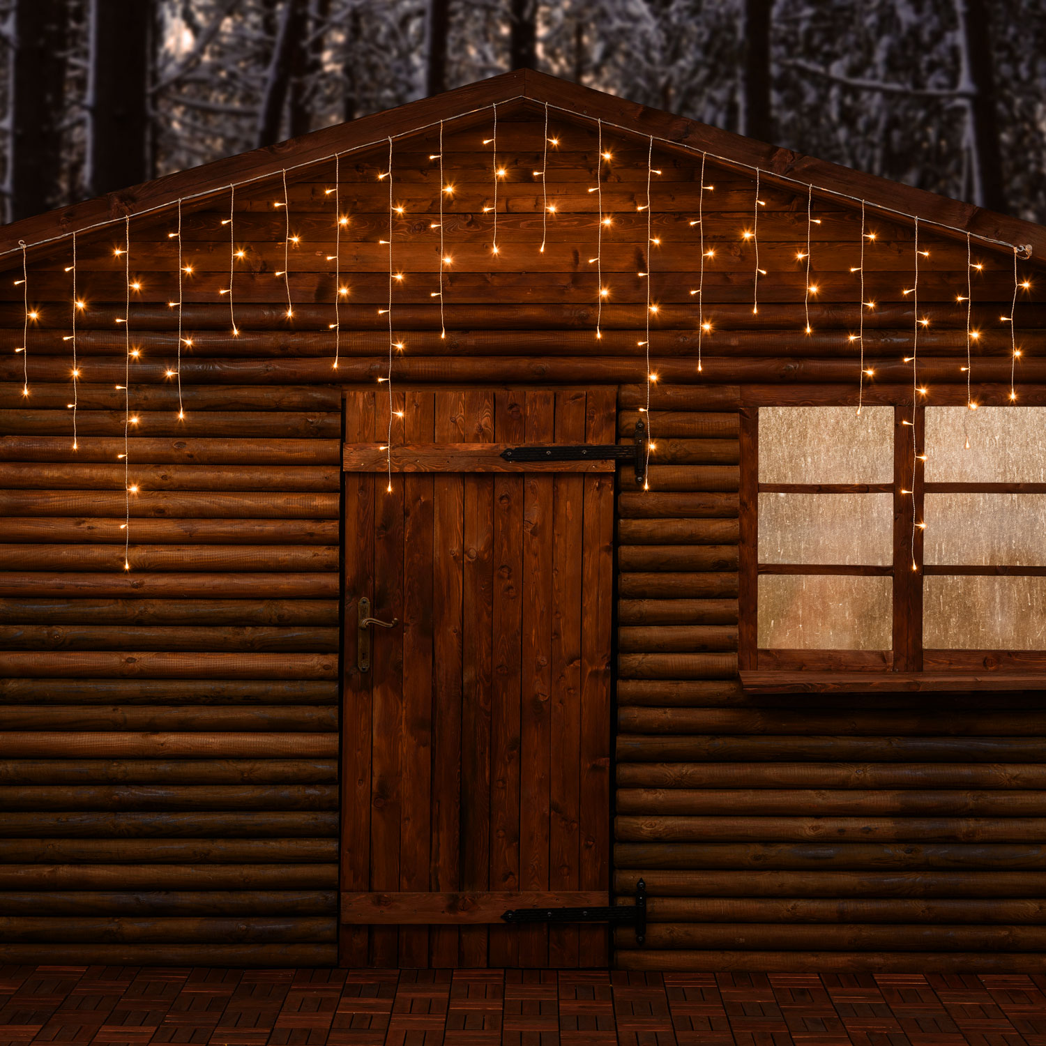 Smart Connect Eisregen-Lichterkette, 3 x h 1 m, 120 LEDs extra warmweiß, weißes Kabel 3 Smart Connect Eisregen-Lichterkette, 3 x h 1 m, 120 LEDs extra warmweiß, weißes Kabel 3