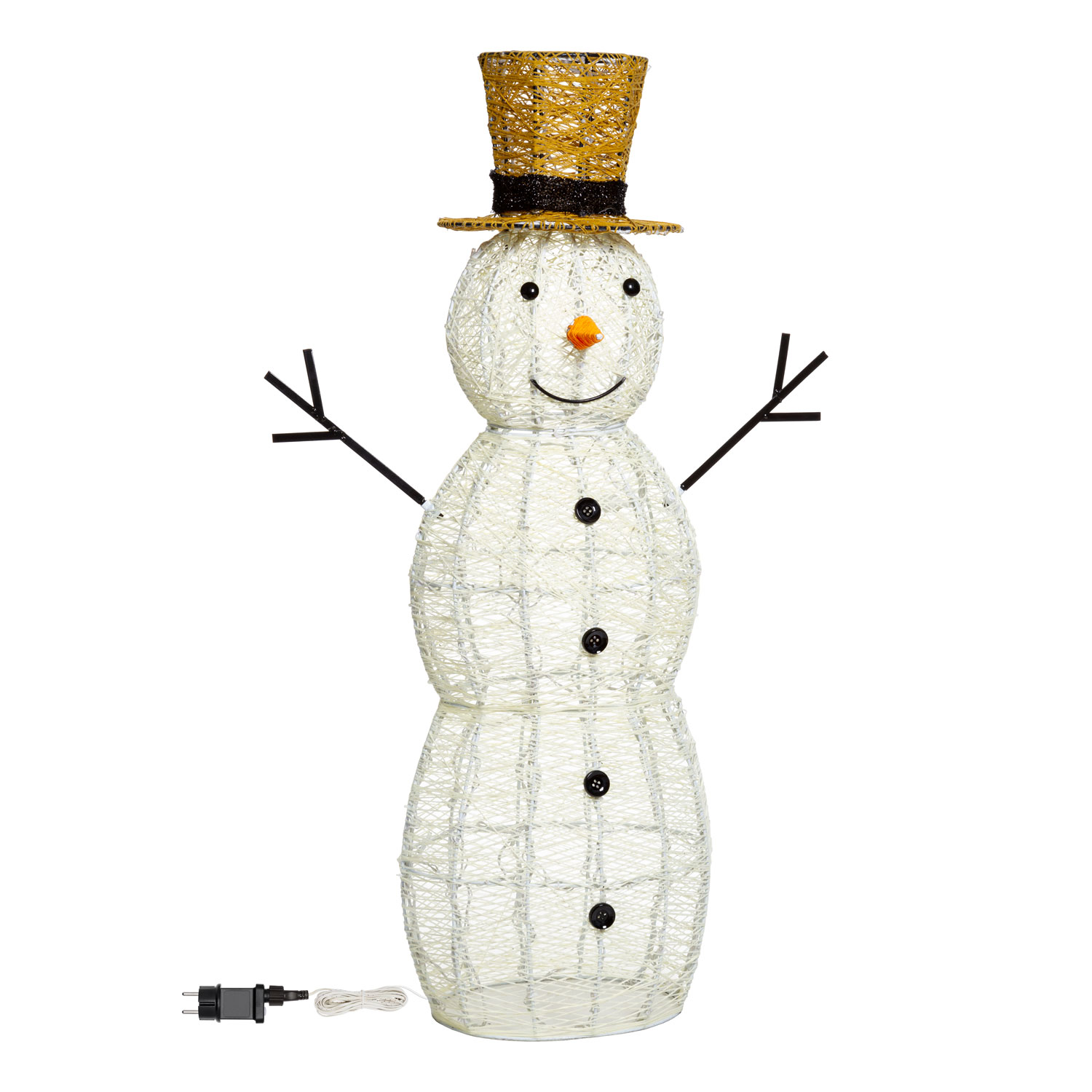 h 105 cm 220 Traditional Warm White LEDs Cream & Brown Snowman 3D Lights 4 h 105 cm 220 Traditional Warm White LEDs Cream & Brown Snowman 3D Lights 4