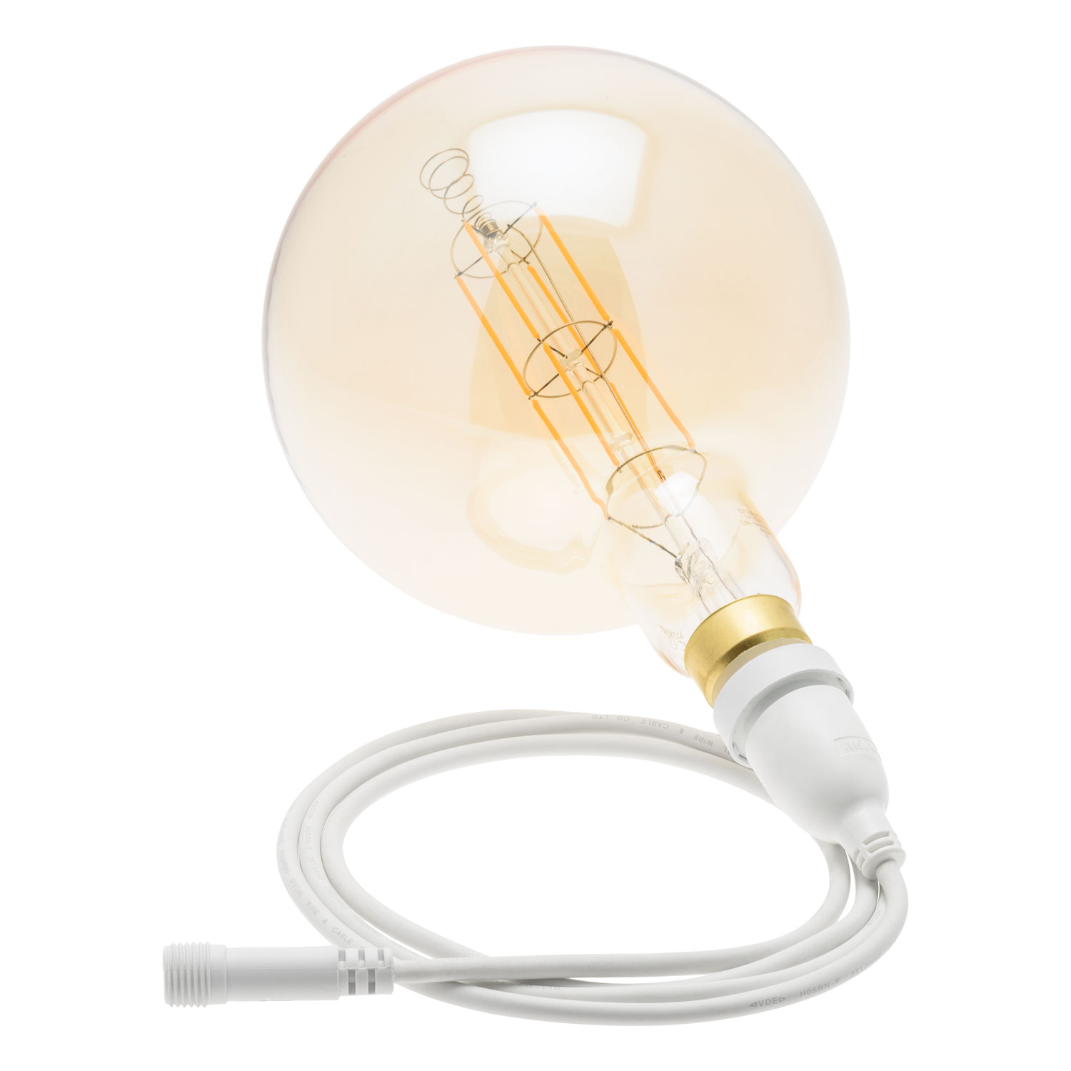 Ampoule maxi globe 8 Watt Ø 200 mm dimmable en suspension, câble blanc (4 m) Ampoule maxi globe 8 Watt Ø 200 mm dimmable en suspension, câble blanc (4 m)