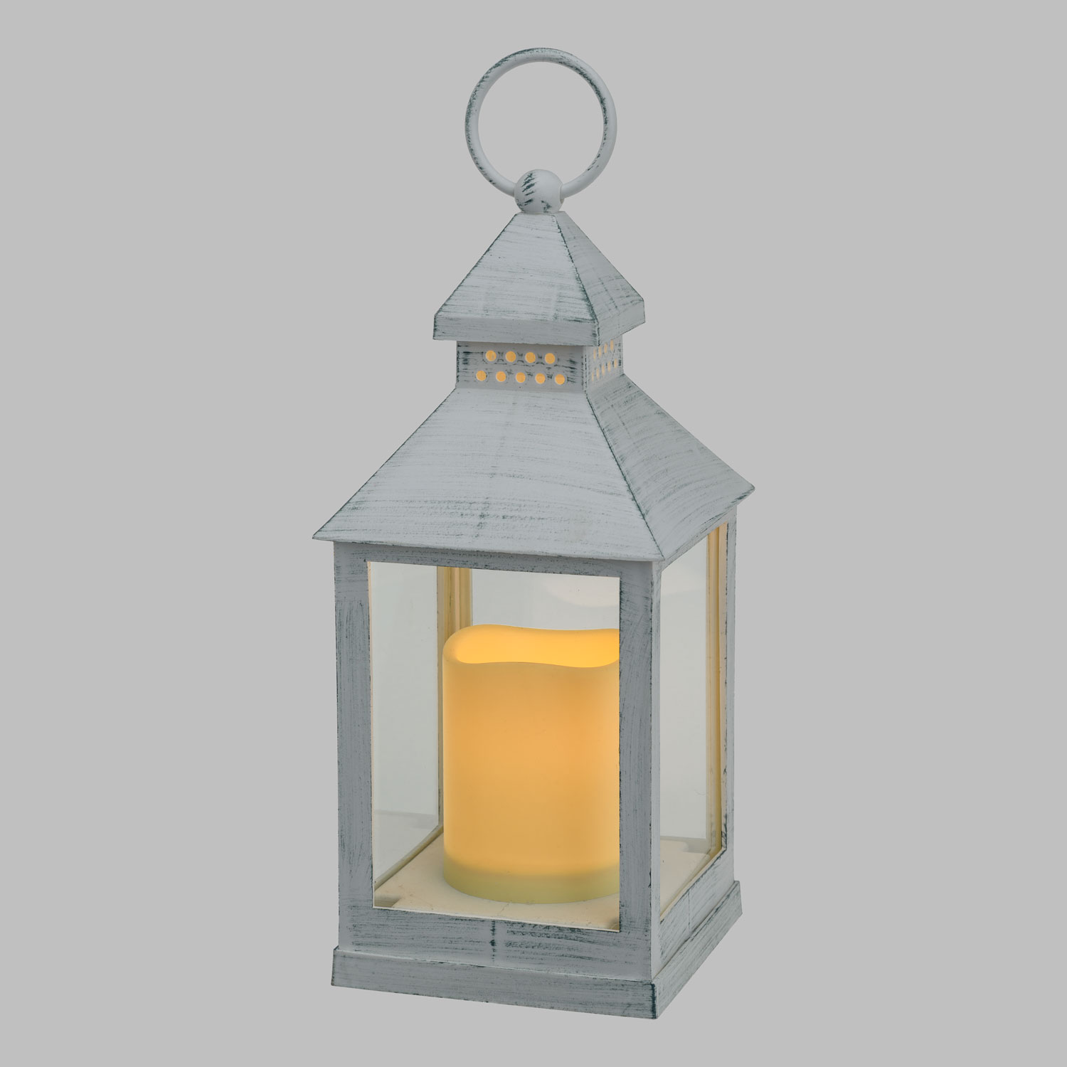 Farol Vintage con vela Led h. 24 cm 14 Farol Vintage con vela Led h. 24 cm 14