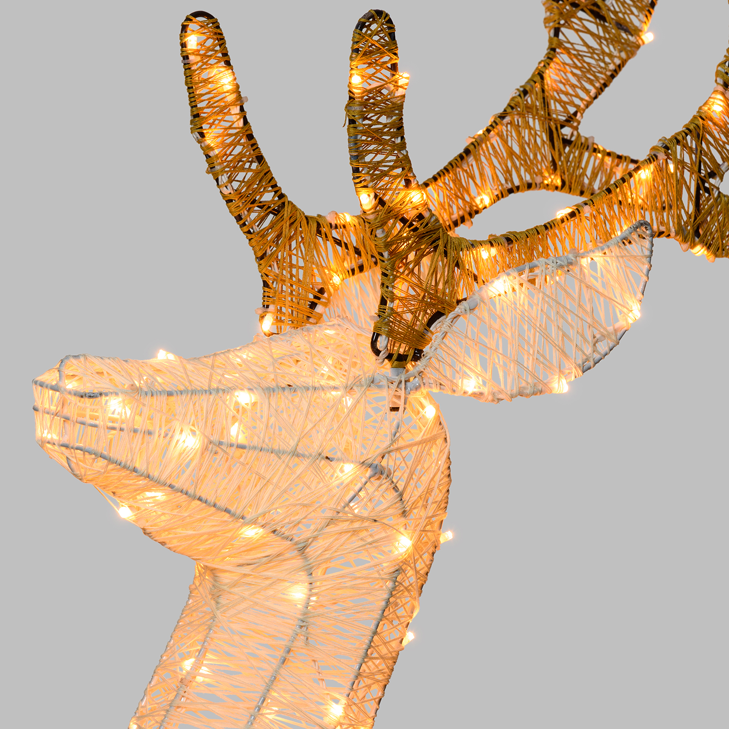 Renna 3D Light Cream & Brown, h 380 cm, 200 Dual LED bianco extra caldo e bianco freddo 7