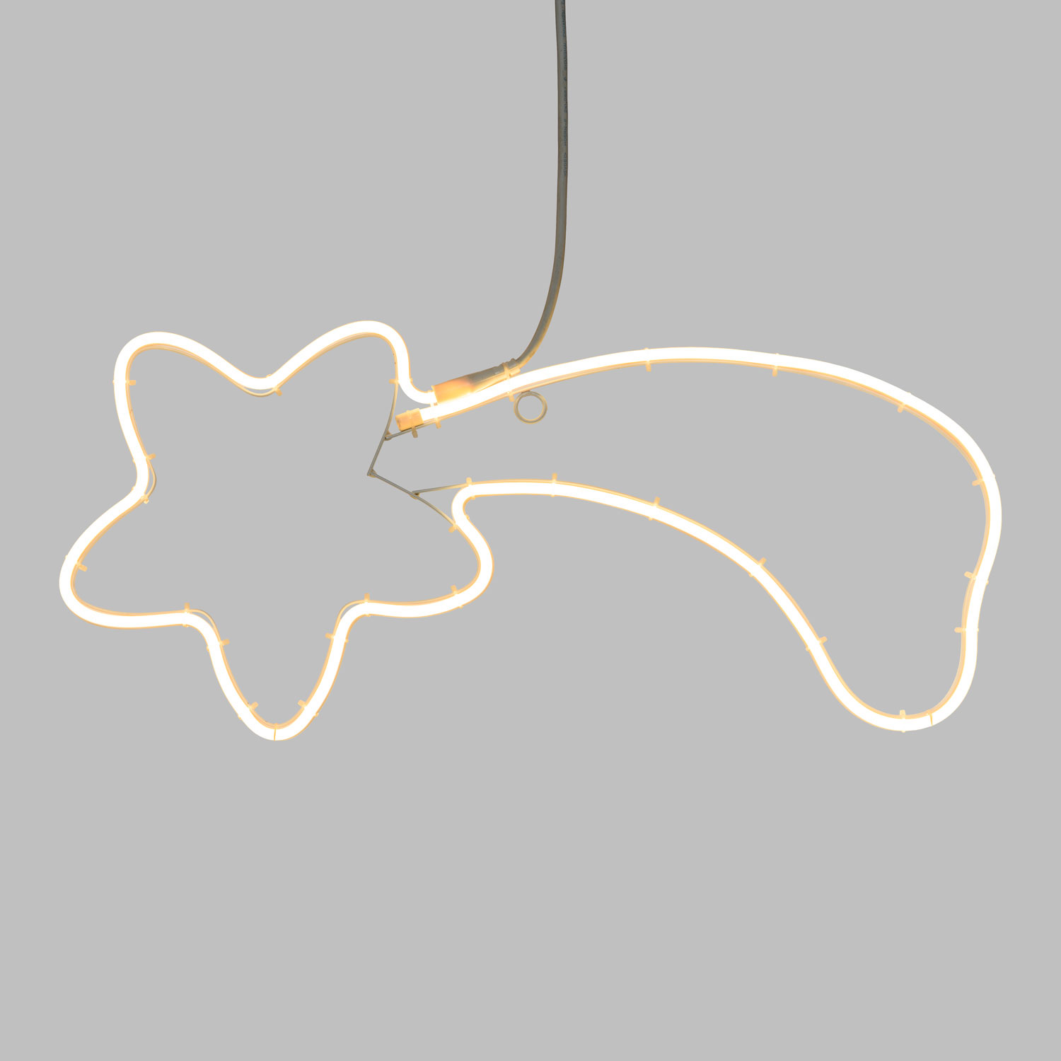Stella cometa effetto neon, h 40 cm, led bianco caldo 2 Stella cometa effetto neon, h 40 cm, led bianco caldo 2