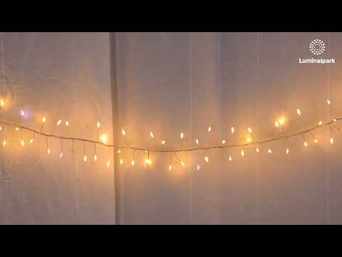 Festone di Luce argento 10 m, 800 microled bianco caldo e bianco freddo 2