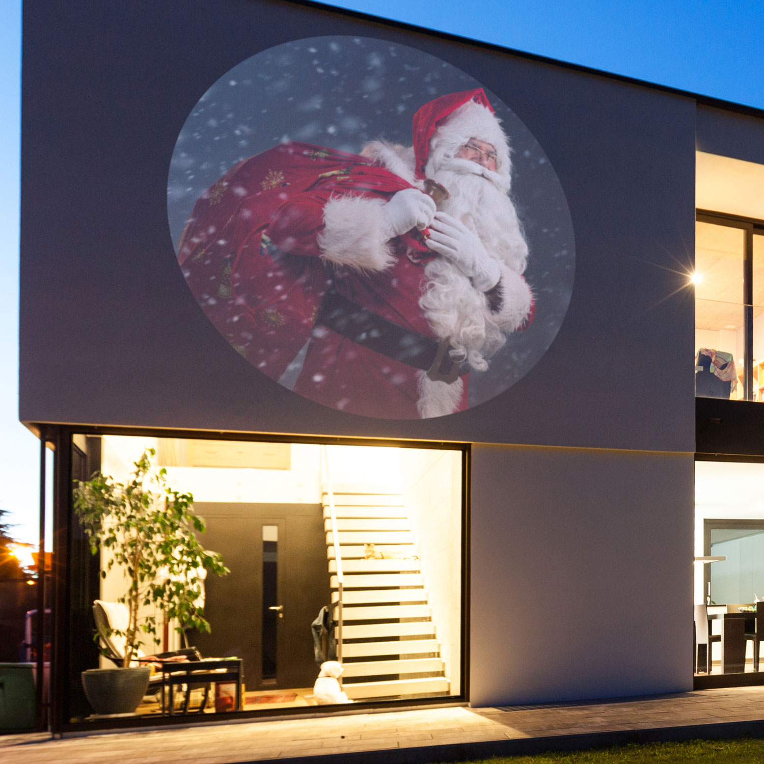 Gobo Père Noël avec son sac de cadeaux 2 Gobo Père Noël avec son sac de cadeaux 2