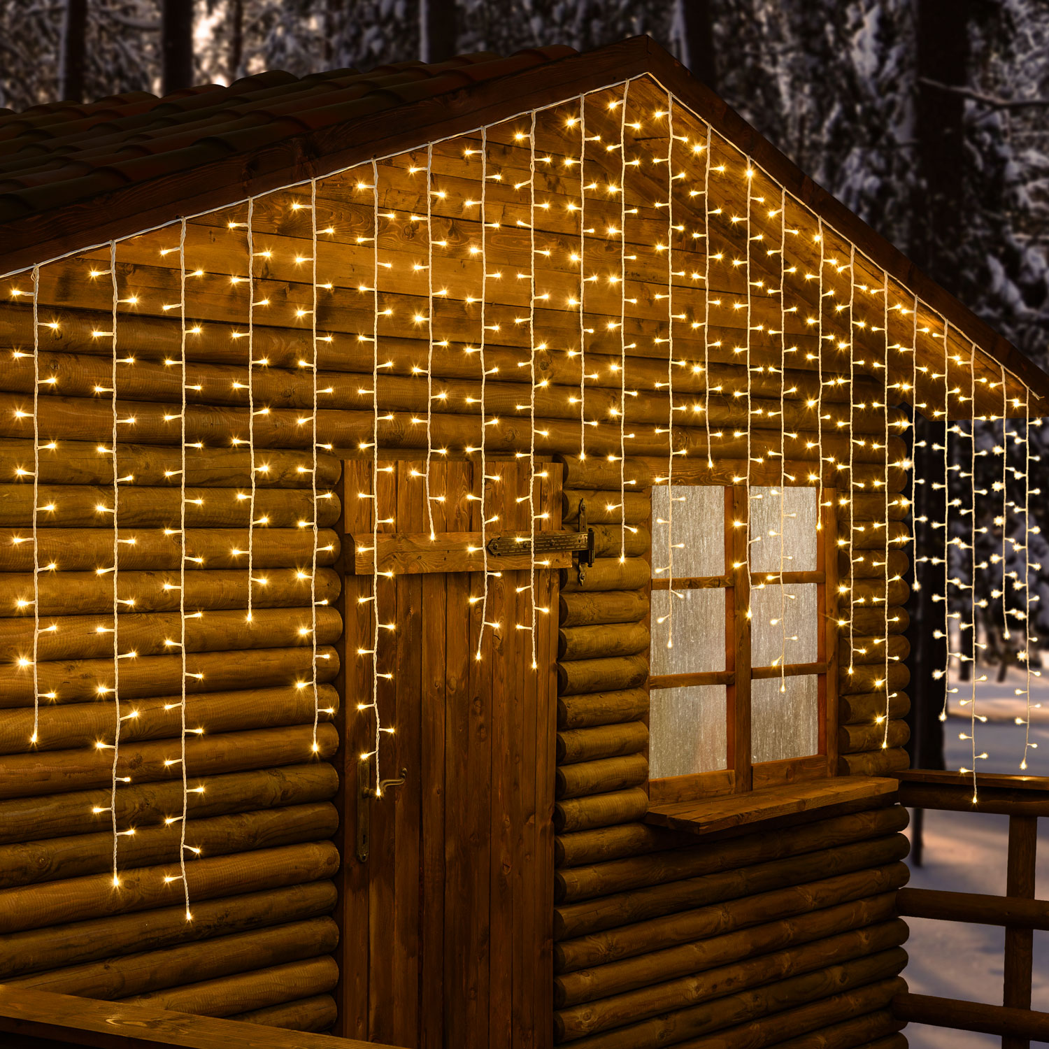 Snowlight-Lichterkette 4 x h 1,2 m, 480 LEDs warmweiß 6 Snowlight-Lichterkette 4 x h 1,2 m, 480 LEDs warmweiß 6