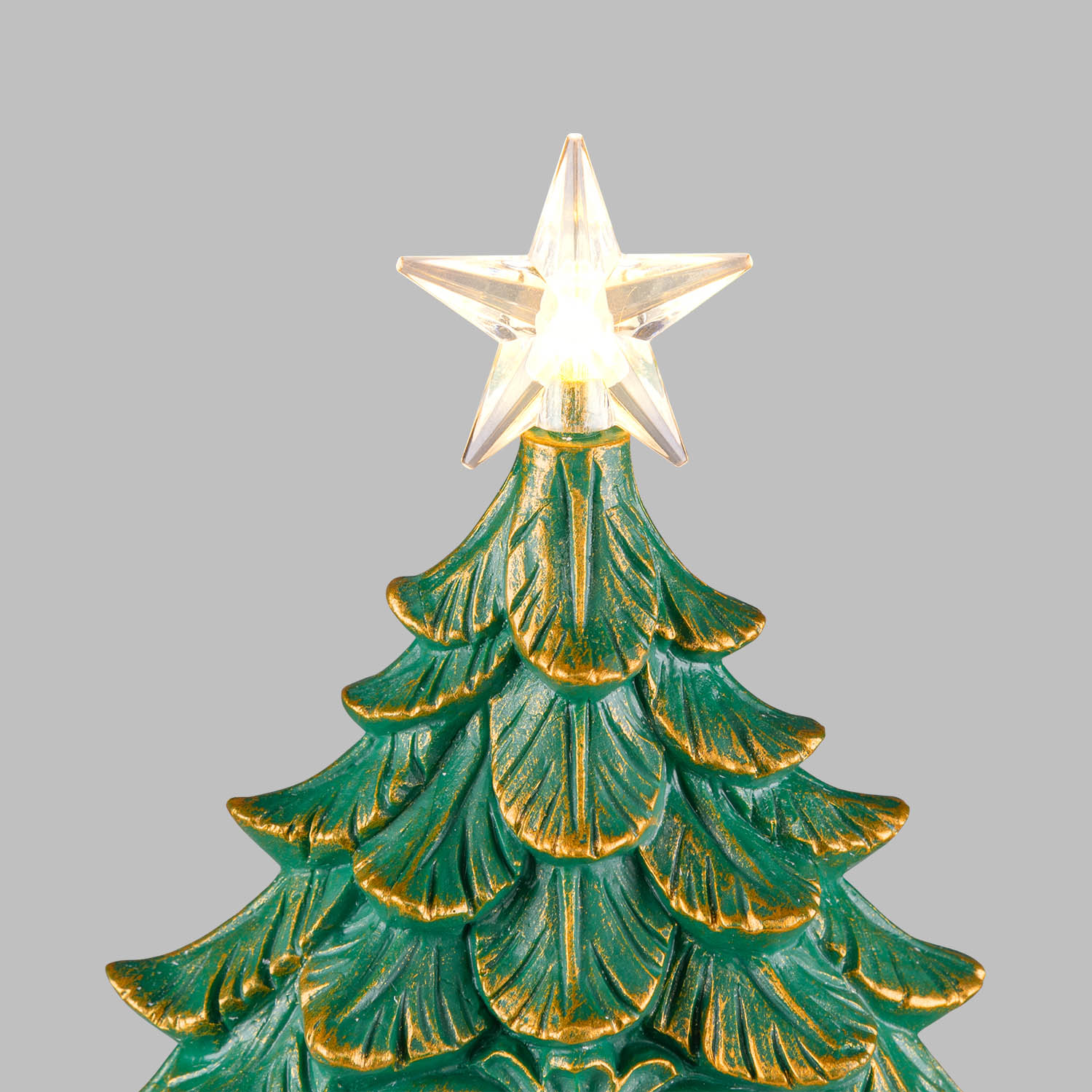 Albero Di Natale Glitterato A Specchio Oro H 30 In Poly | Decorazioni Natalizie - Foto 2