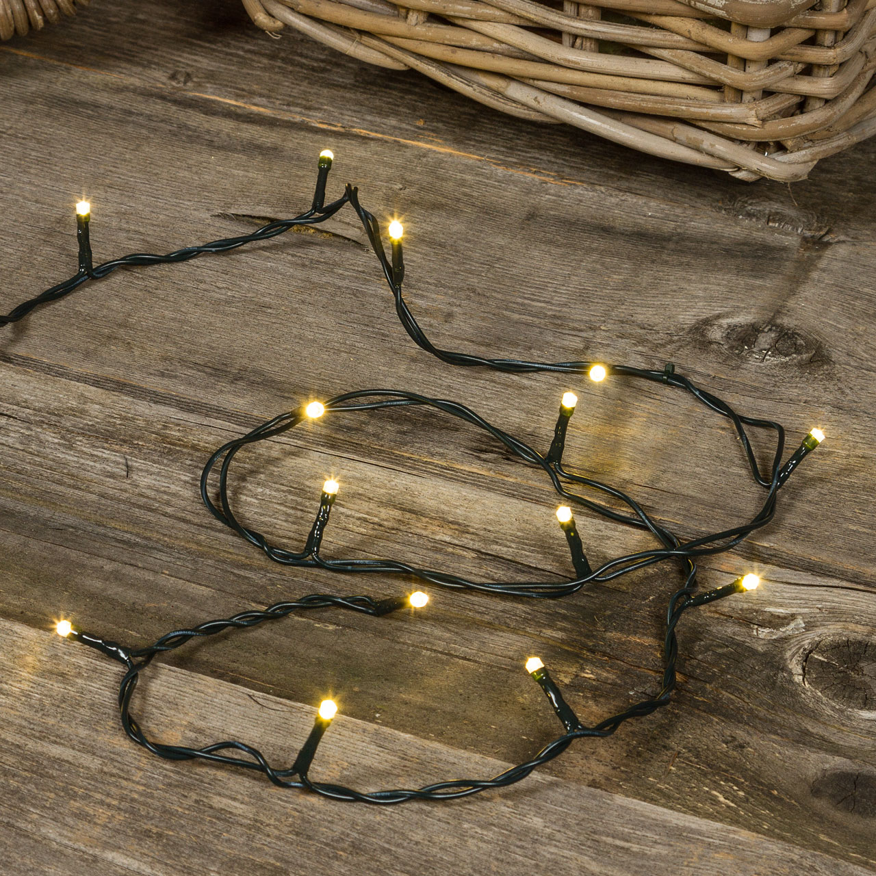 4m 40 Warm White LEDs String Lights, Green Cable 4 4m 40 Warm White LEDs String Lights, Green Cable 4