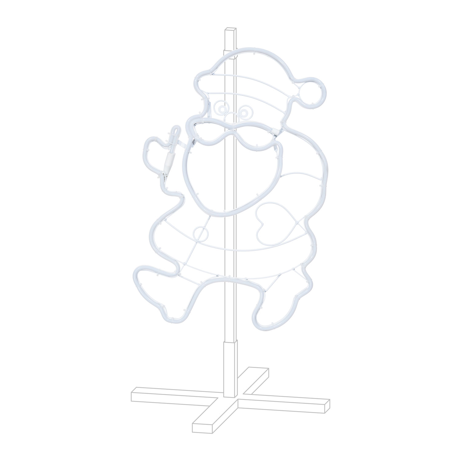 Lampe Père Noël en tube lumineux effet néon, 57 cm, led rouge, bleu et blanc froid 5 Lampe Père Noël en tube lumineux effet néon, 57 cm, led rouge, bleu et blanc froid 5