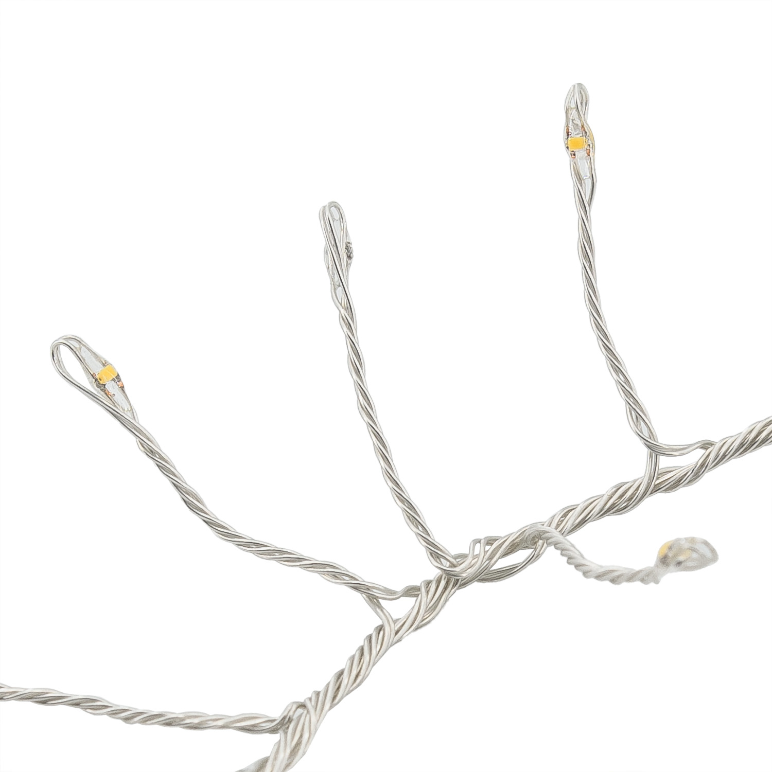 Catena Festone 10 m, 800 microled bianco caldo e RGB, cavo metal argento 4
