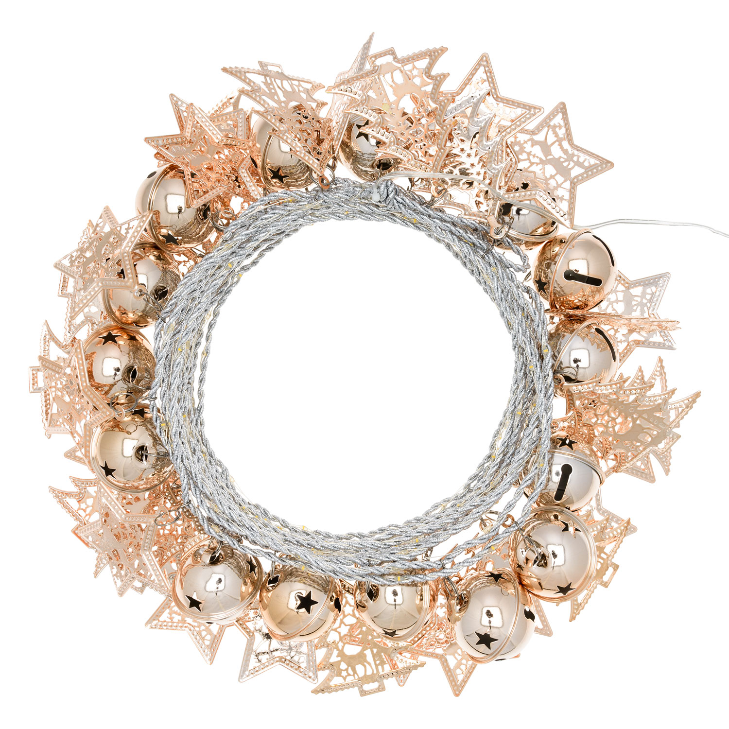 Guirlande lumineuse avec décorations champagne, microled blanc chaud 3 Guirlande lumineuse avec décorations champagne, microled blanc chaud 3