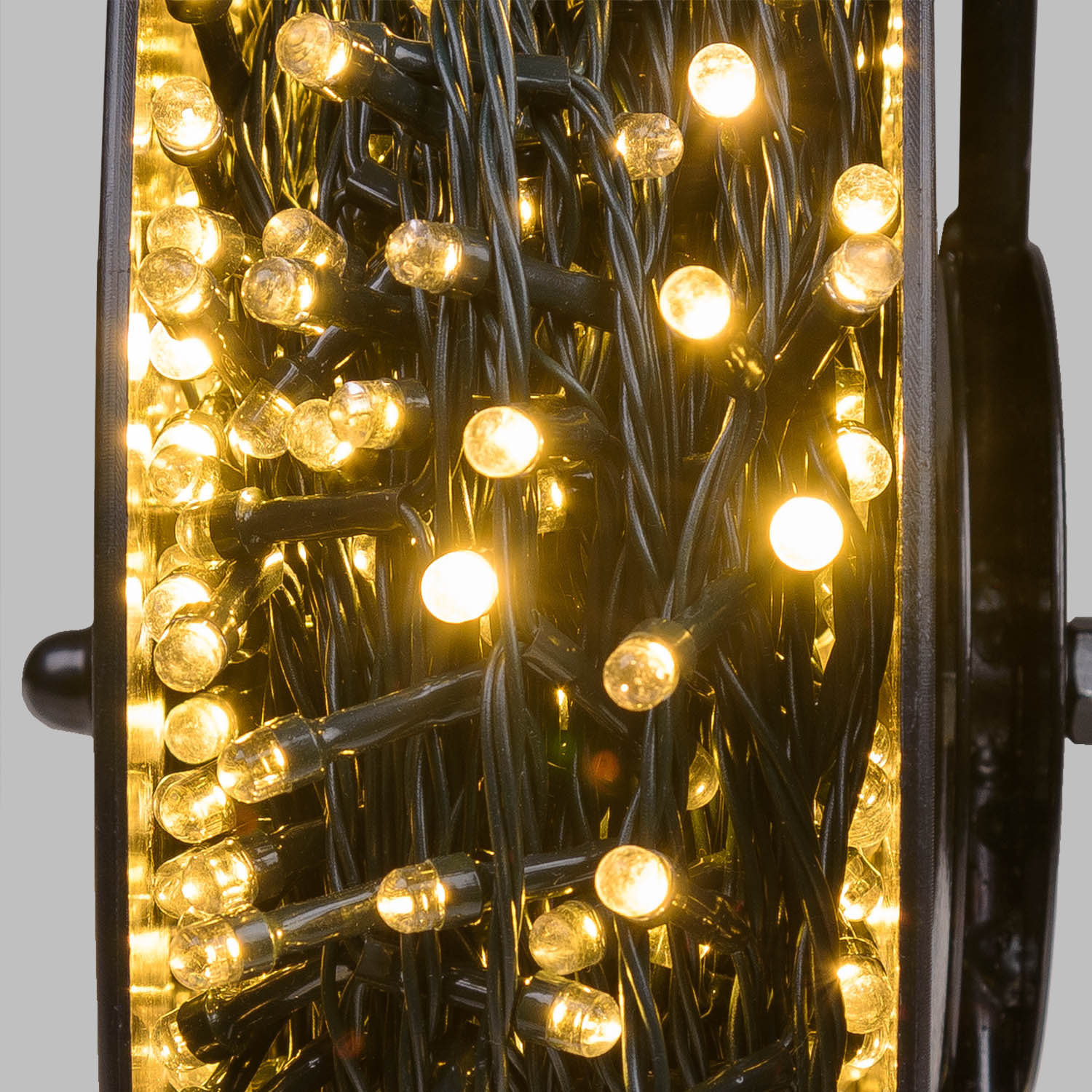 Catena 60 m, 750 led Convex Ø 6,8 mm, bianco caldo, cavo verde 5