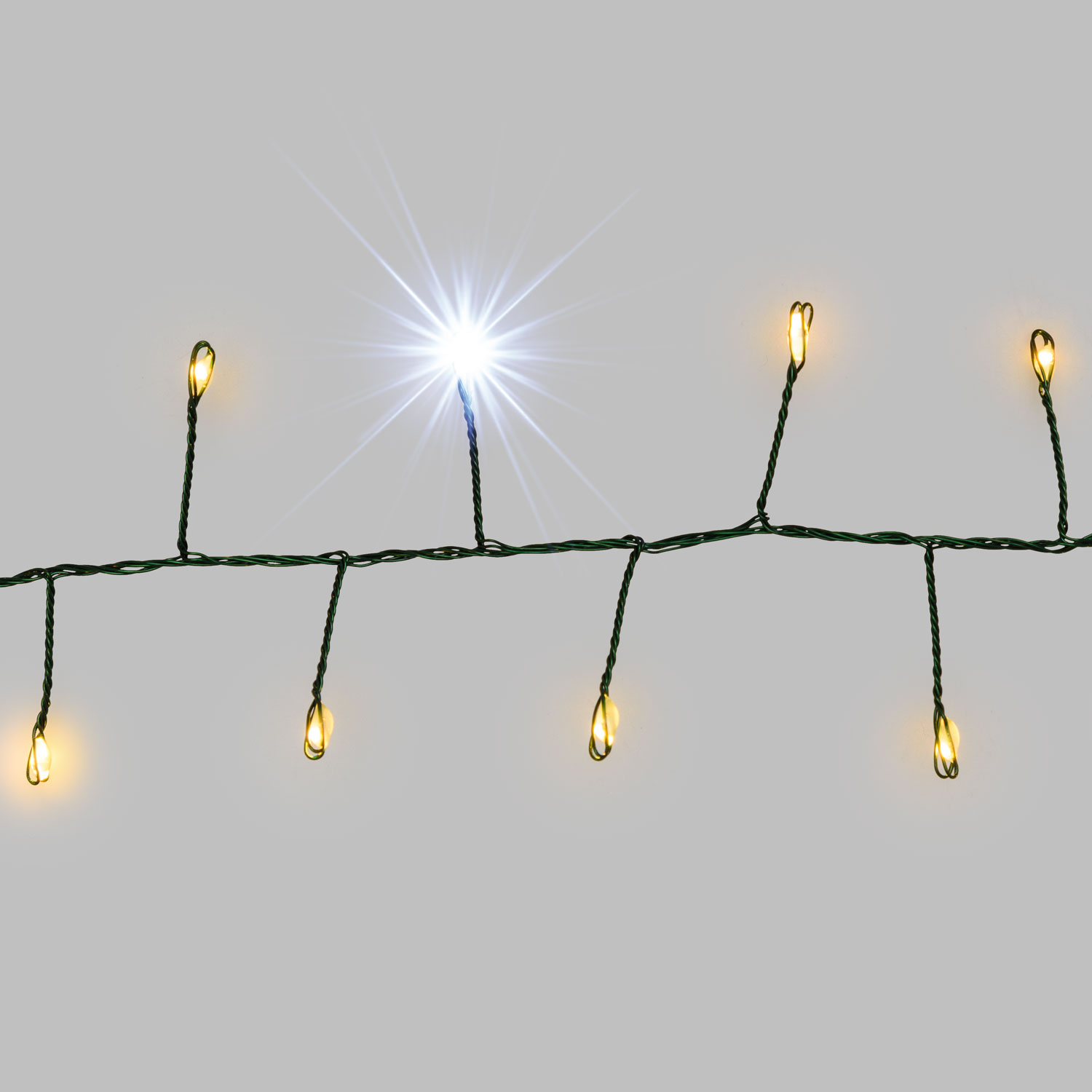 Catena Nastro di Luce 20 m, 1000 Micro led bianco caldo e freddo, cavo verde 7 Catena Nastro di Luce 20 m, 1000 Micro led bianco caldo e freddo, cavo verde 7