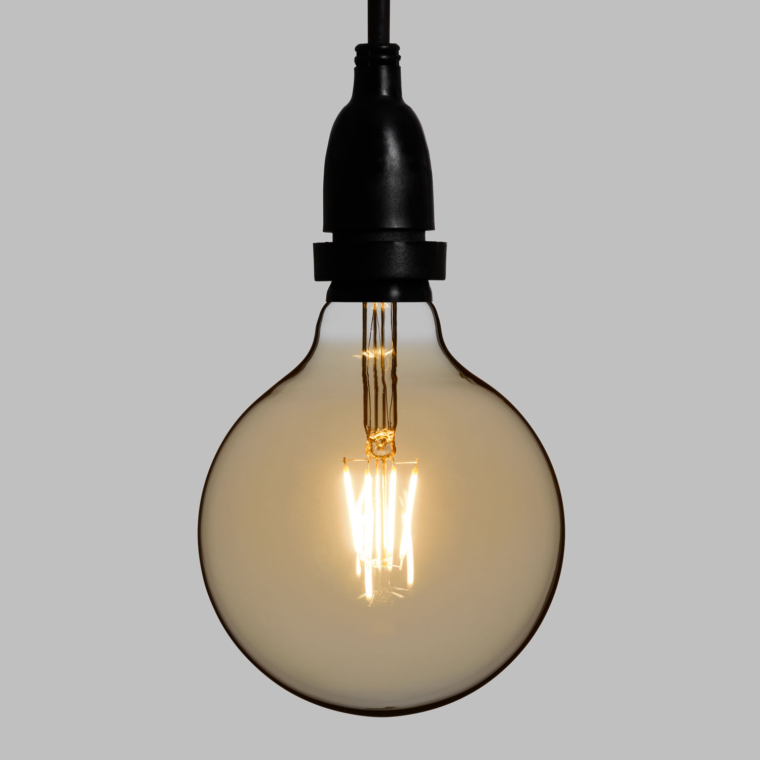 5m Lichterkette, 8 hängende LED Globo Birnen 4 Watt Ø 125 mm, schwarzes Kabel, erweiterbar 4 5m Lichterkette, 8 hängende LED Globo Birnen 4 Watt Ø 125 mm, schwarzes Kabel, erweiterbar 4