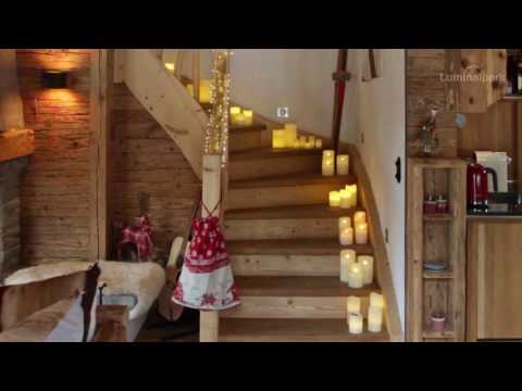 Juego de 4 velas marfil Led de cera, led blanco cálido 2 Juego de 4 velas marfil Led de cera, led blanco cálido 2