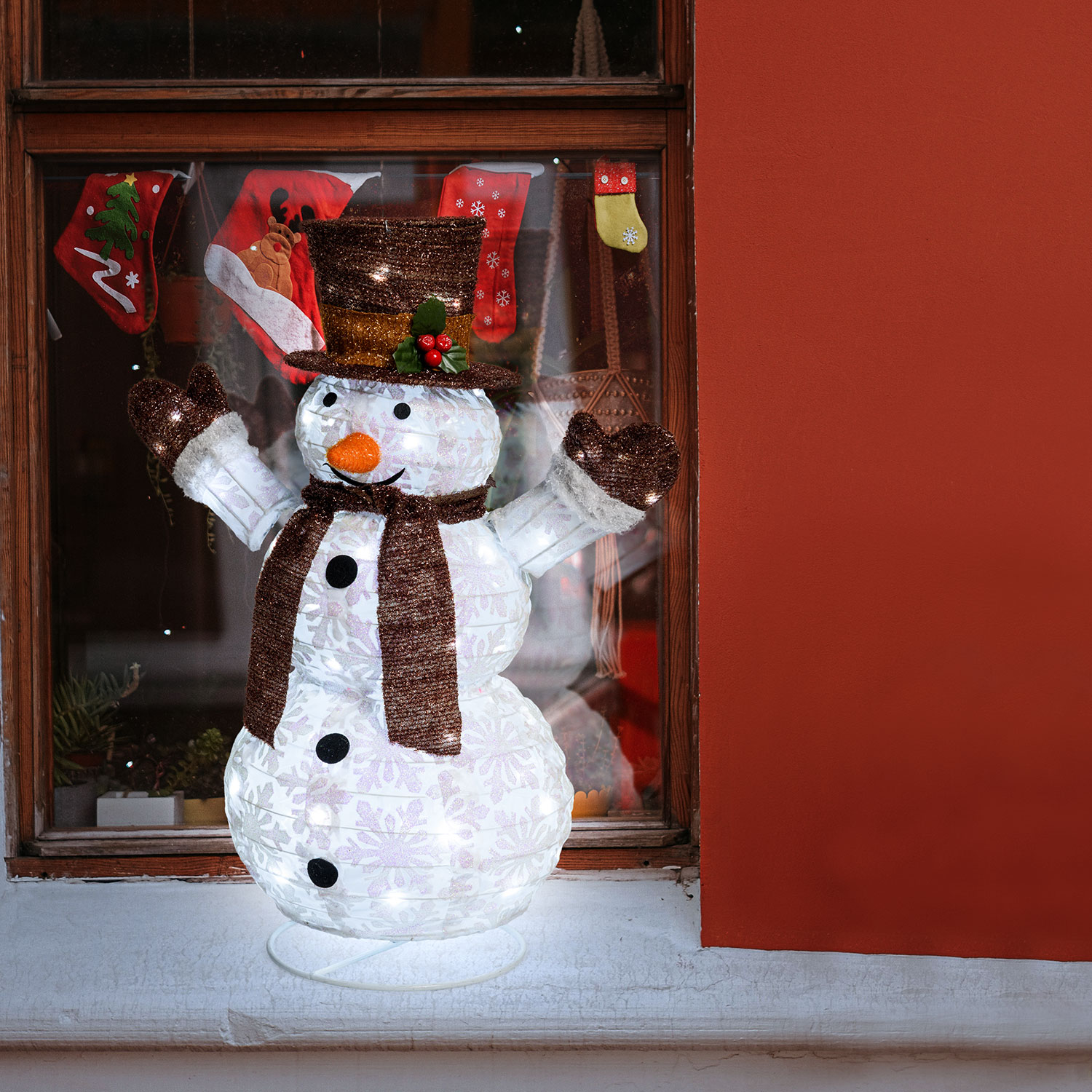 Faltbarer Schneemann, h. 60 cm, aus Kunststoff 8 Faltbarer Schneemann, h. 60 cm, aus Kunststoff 8